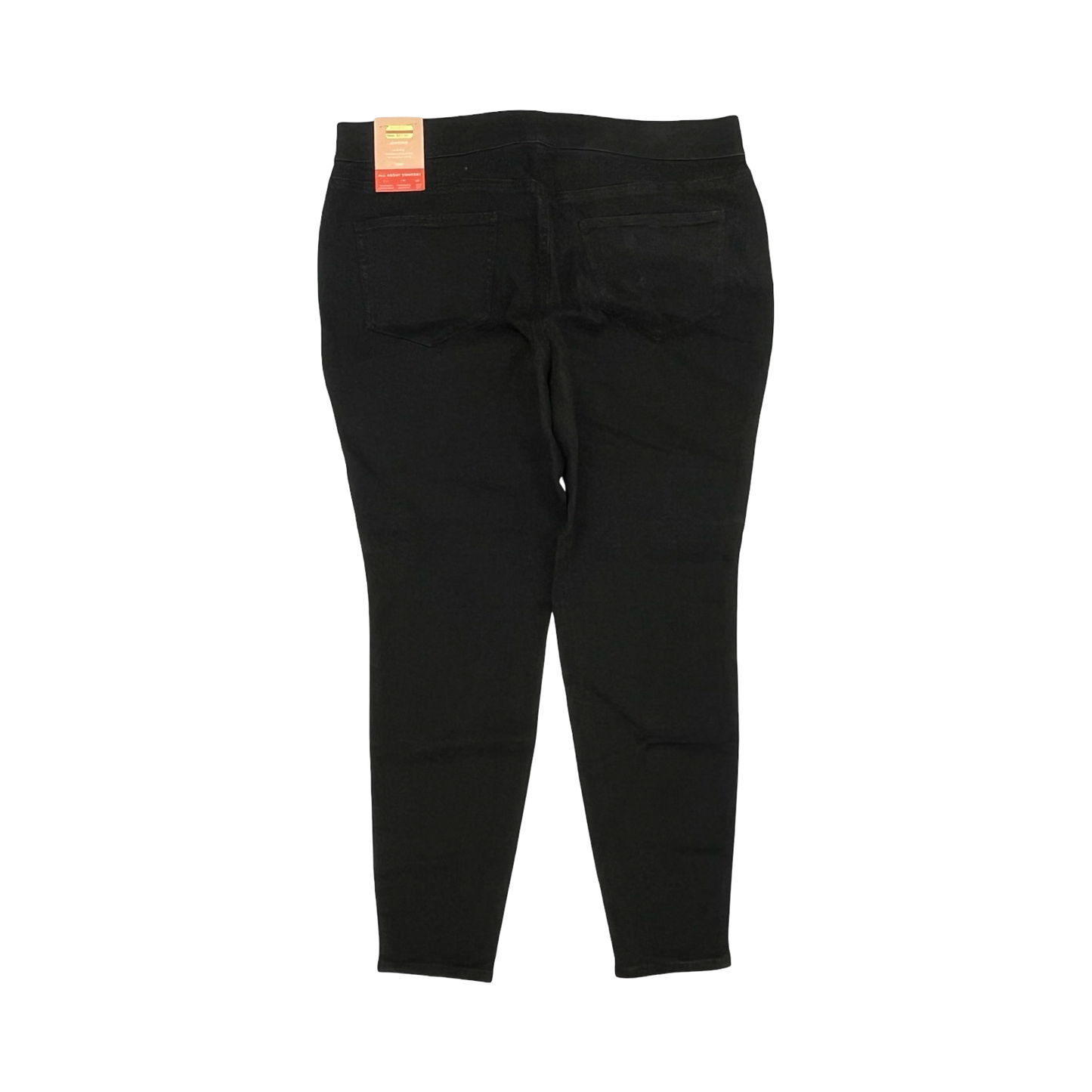 Jeans Jeggings By Evri In Black Denim, Size:16