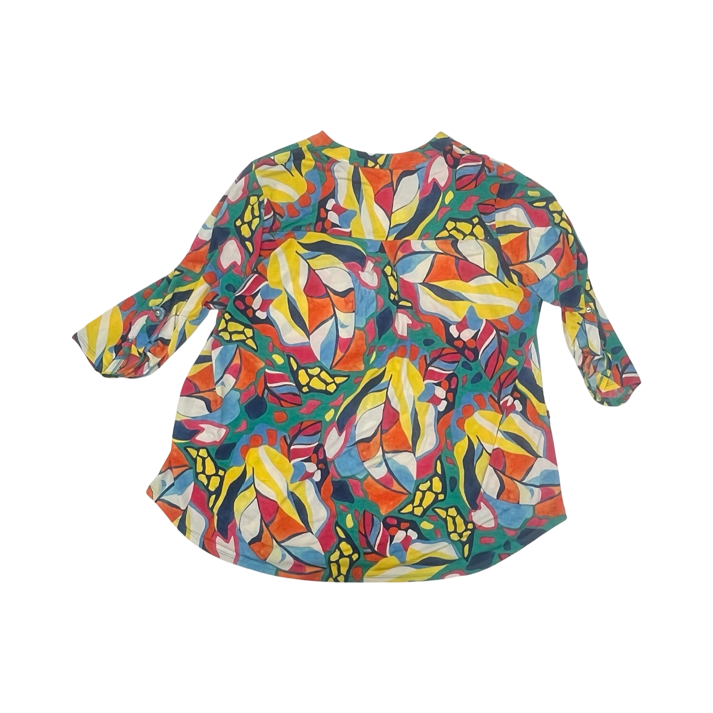 Blouse Ls By Dear Scarlett In Multi, Size:2X