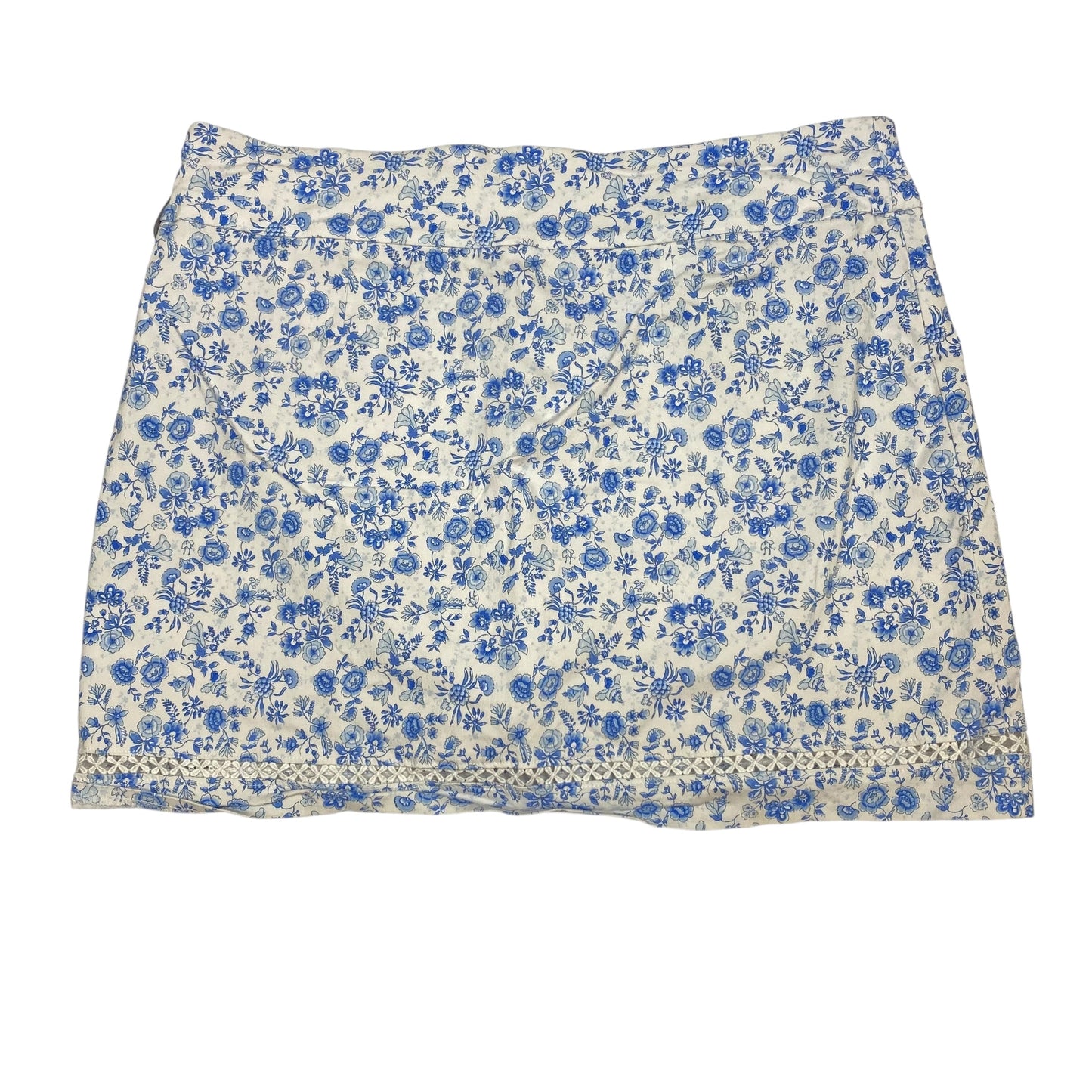Skort By Crown And Ivy In Blue & White, Size:Xl