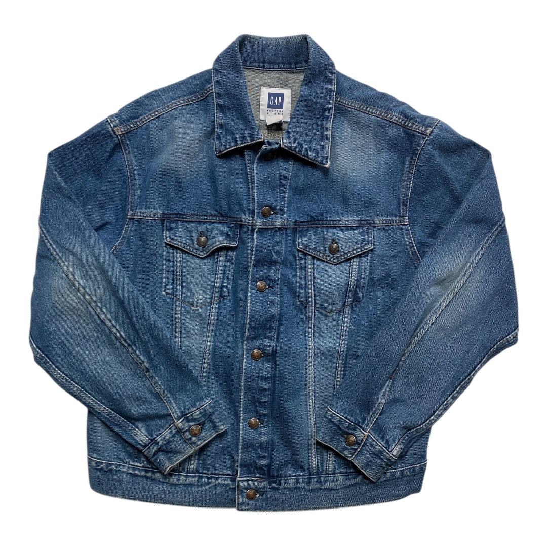 Jacket Denim By Gap In Blue Denim, Size:L