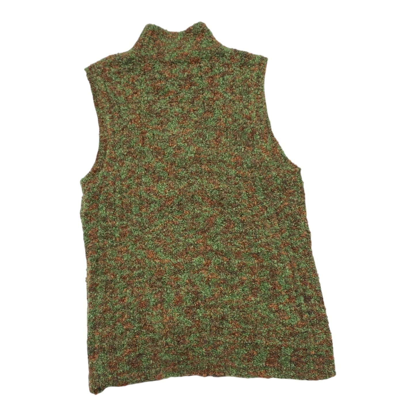 Vest Sweater By Woolrich In Green & Orange, Size:S