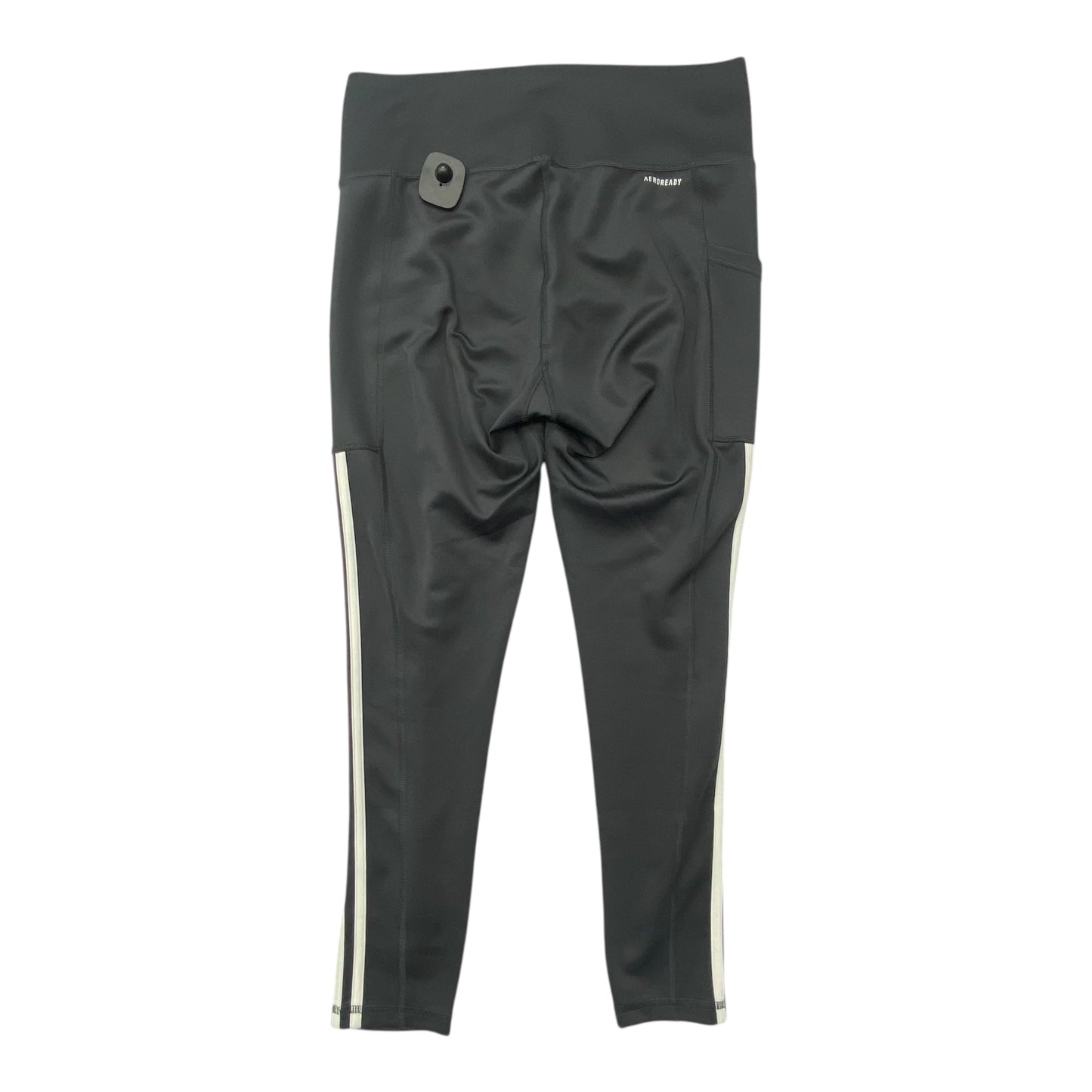 Athletic Leggings By Adidas In Grey, Size:L