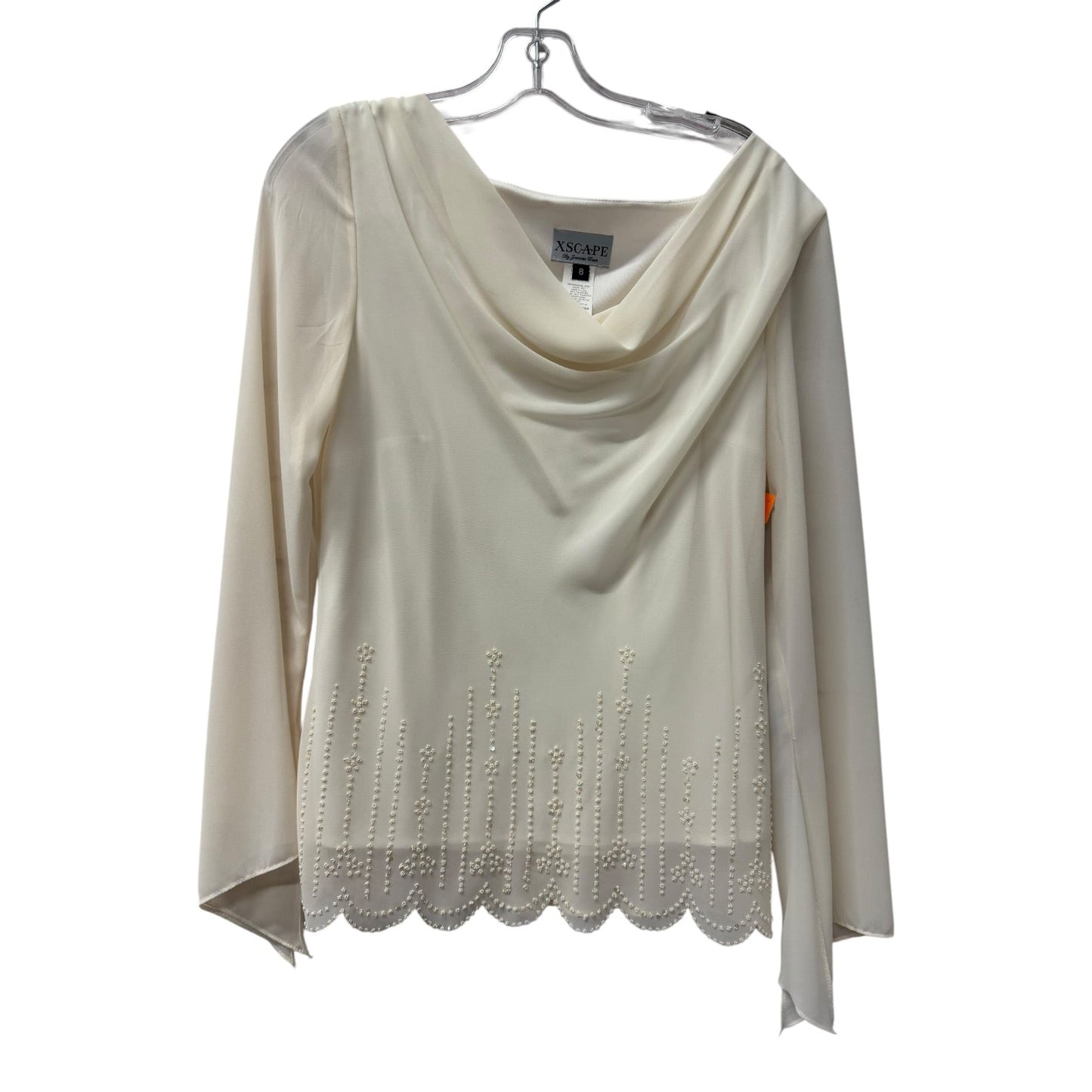 Top Ls Designer By Xscape In Cream, Size:S