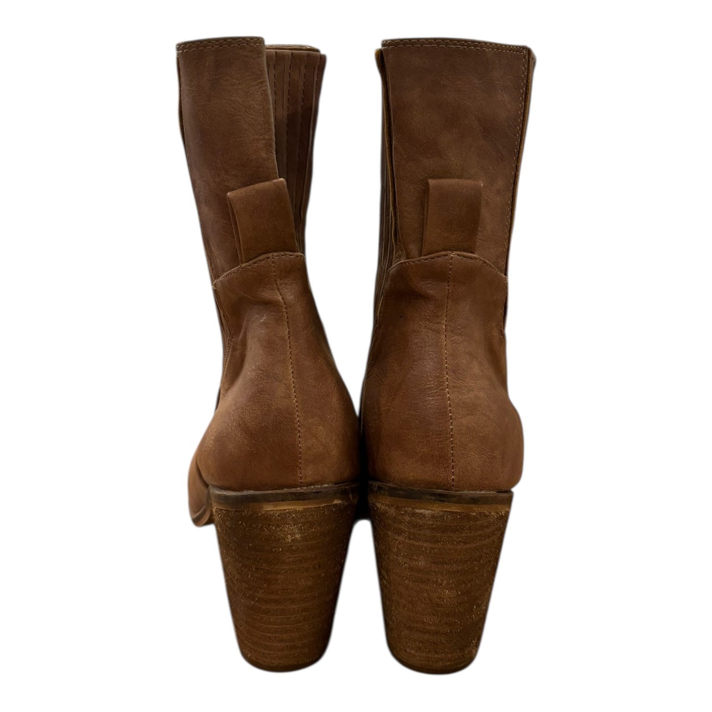 Boots Ankle Heels By LETS SEE STYLE In Brown, Size:11