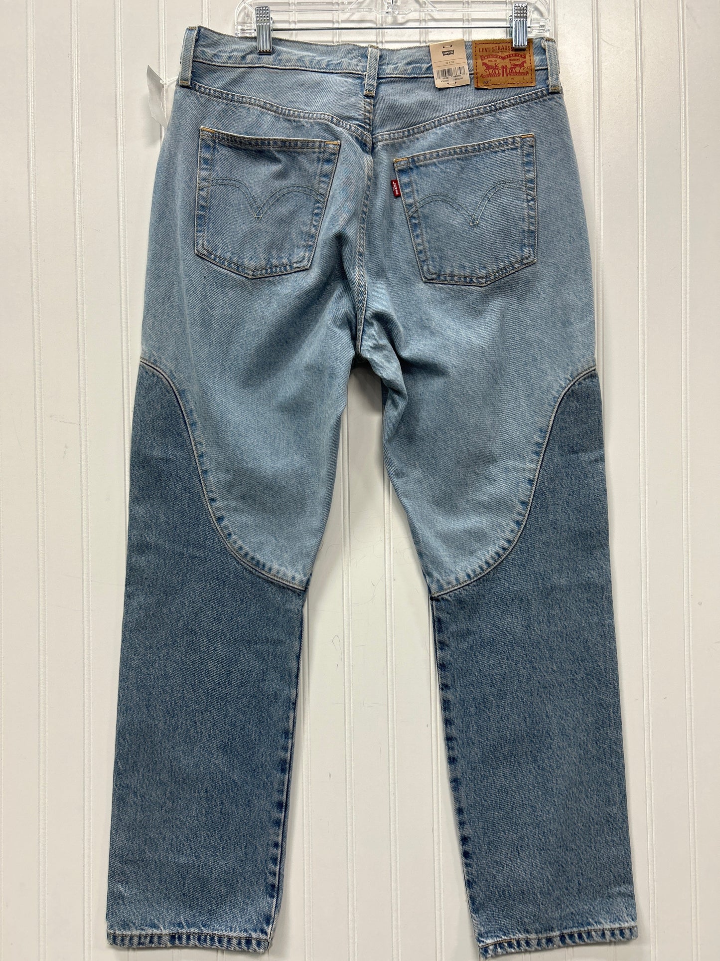 Jeans Straight By Levis In Blue Denim, Size:12