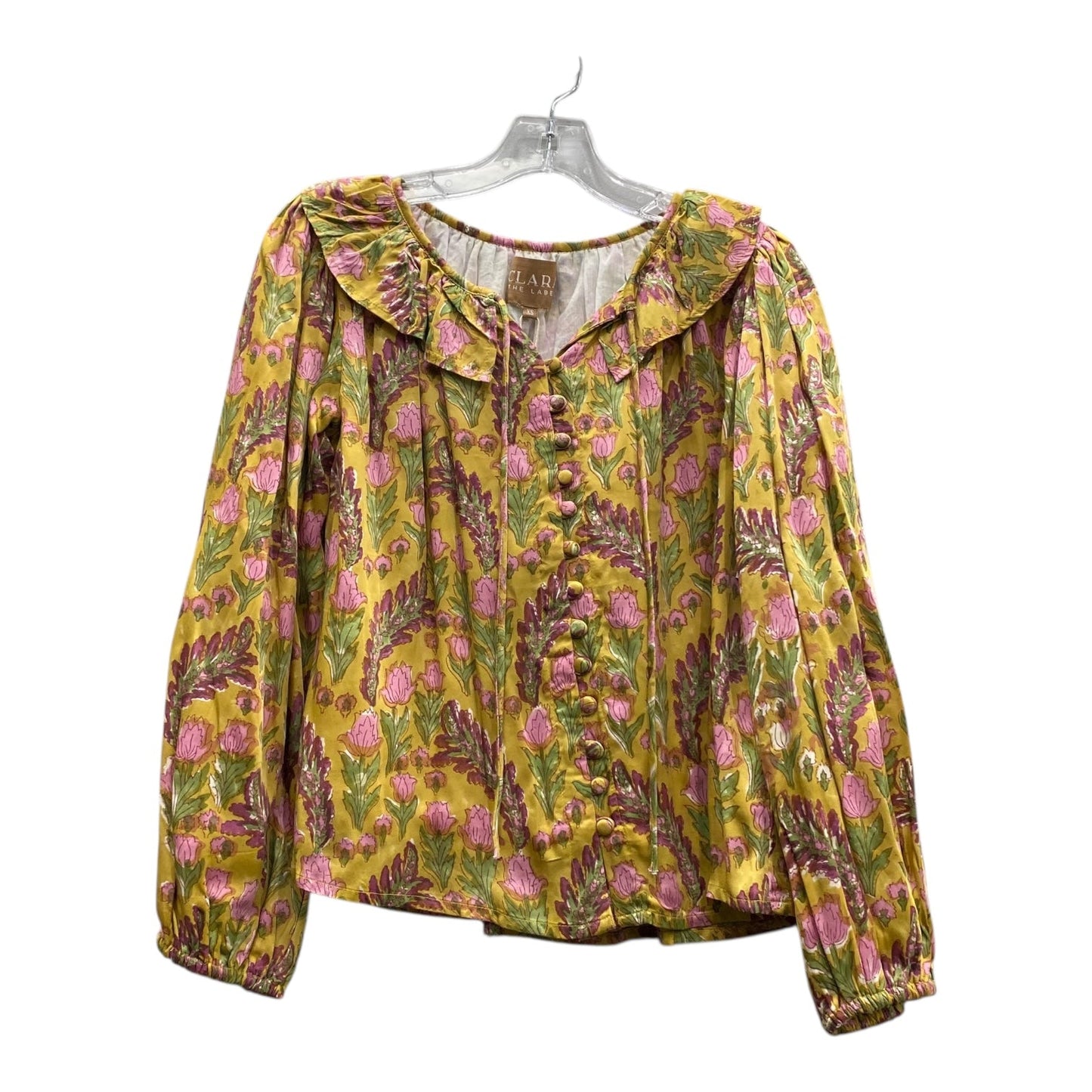Blouse Ls By clara the label In Yellow, Size:Xs