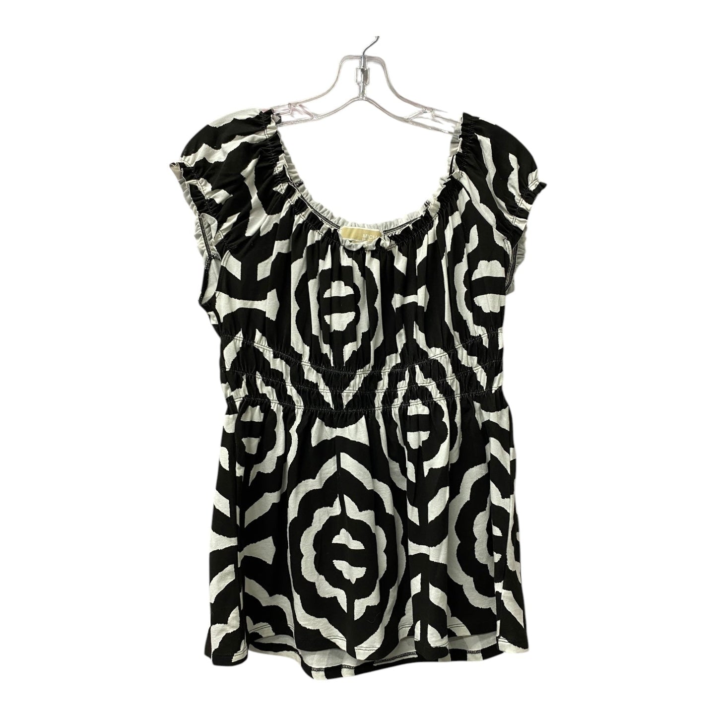 Top Ss By Michael By Michael Kors In Black & White, Size:Sp