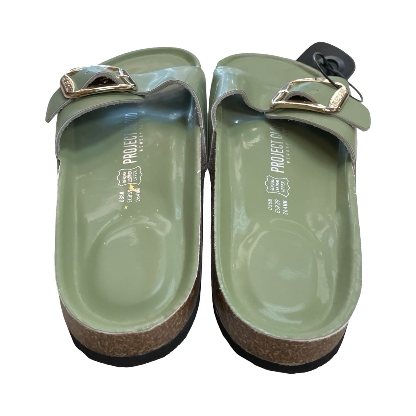 Sandals Flats By Cmc In Green, Size:8