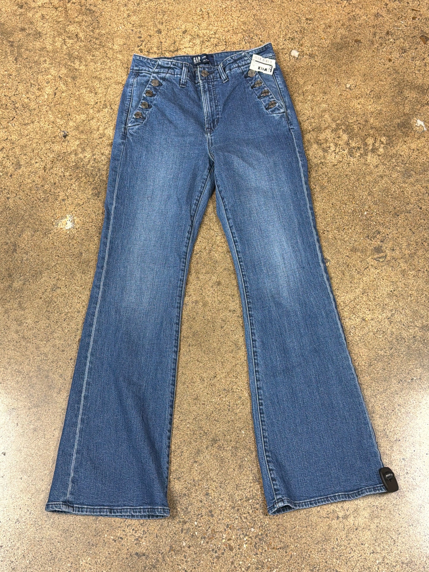 Jeans Flared By Gap In Blue Denim, Size:8