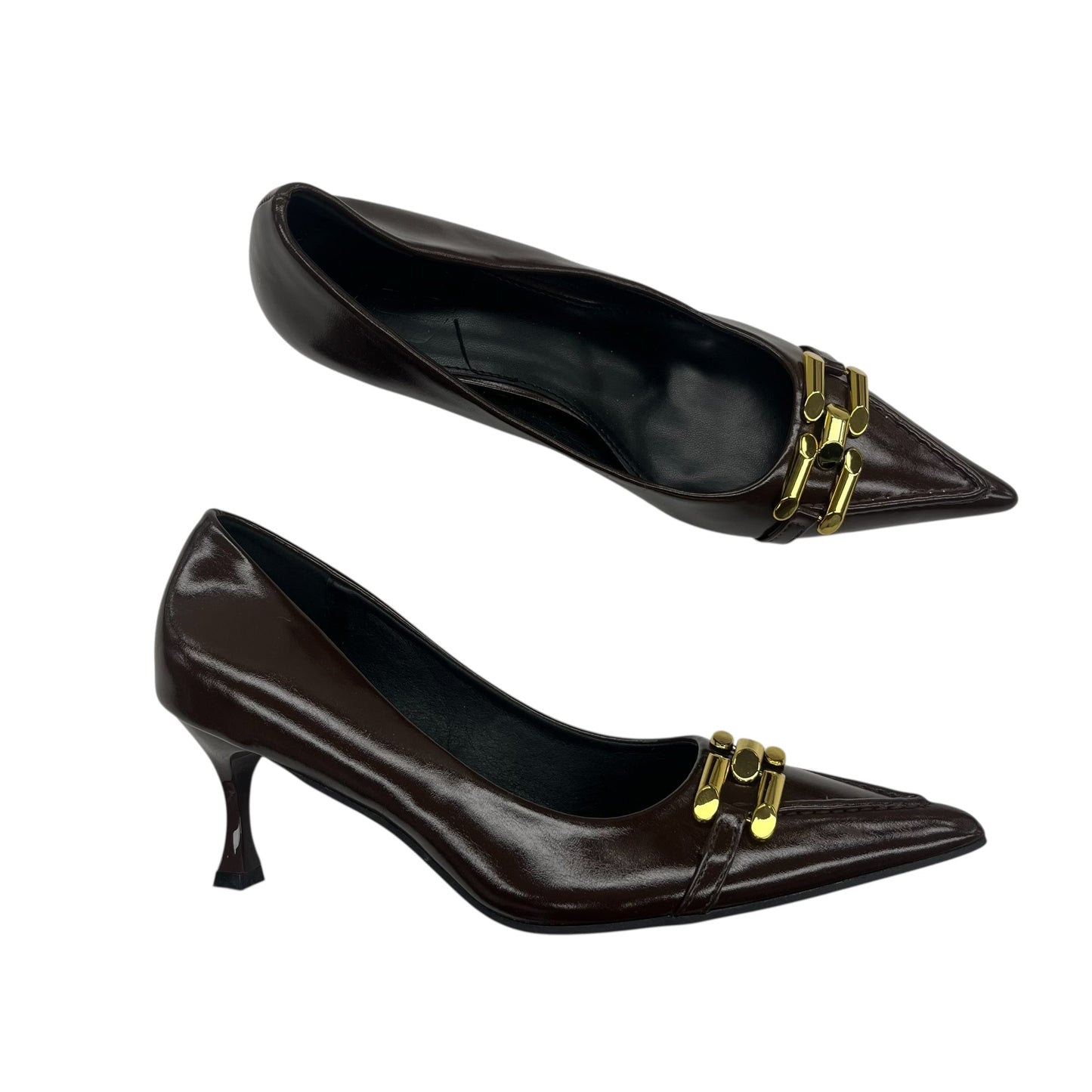 Shoes Heels Stiletto By Clothes Mentor In Brown, Size:10.5