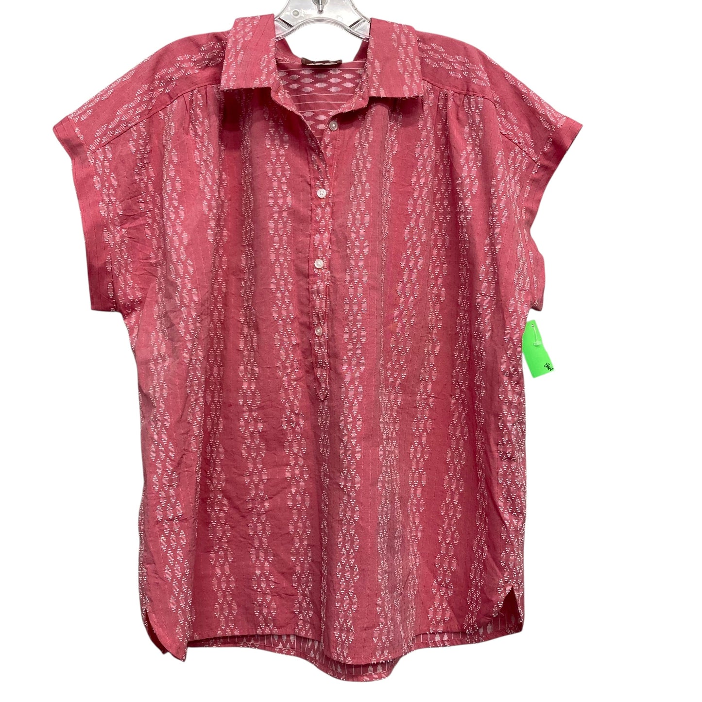 Top Ss By Loft In Pink & White, Size:Xl