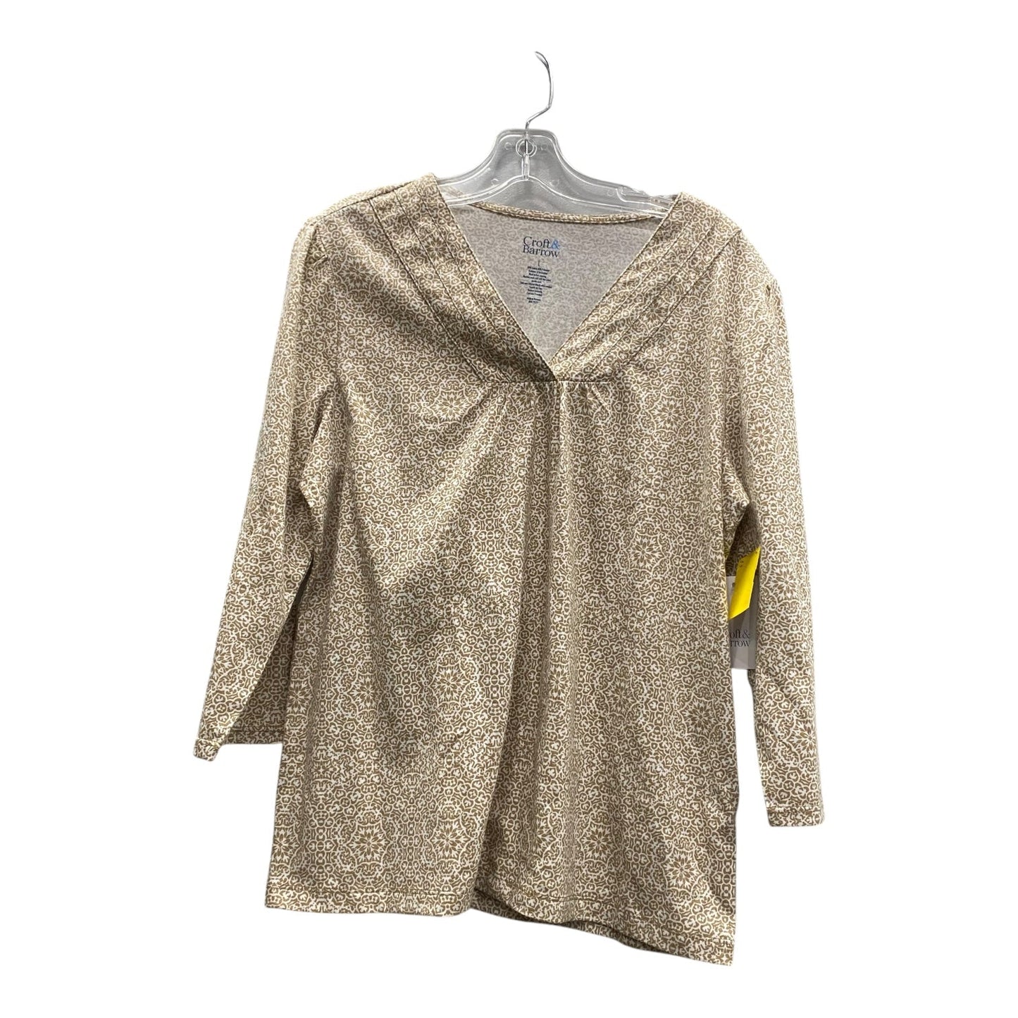Top Ls By Croft And Barrow In Tan, Size:L