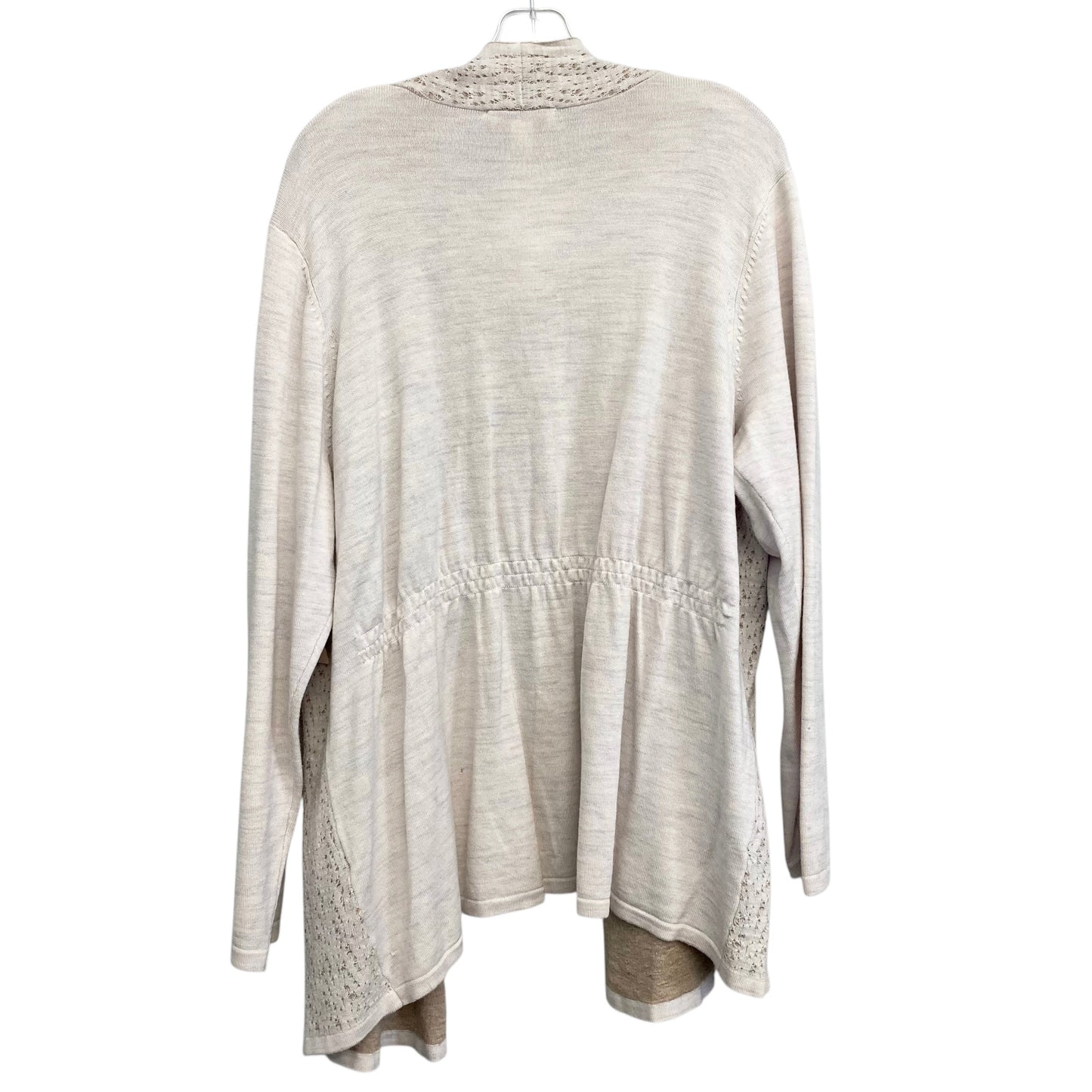 Sweater Cardigan By Coldwater Creek In Beige, Size:2X