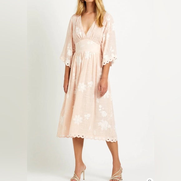 Steele Lacey midi dress Casual Maxi By Anthropologie In Peach, Size: Xl