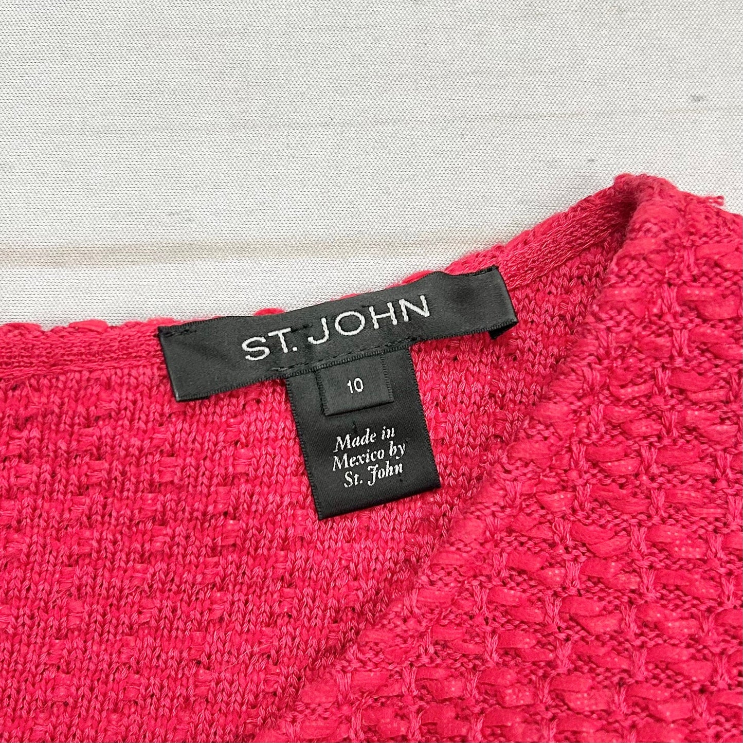 Dress Luxury Designer By St John Collection In Red, Size: M