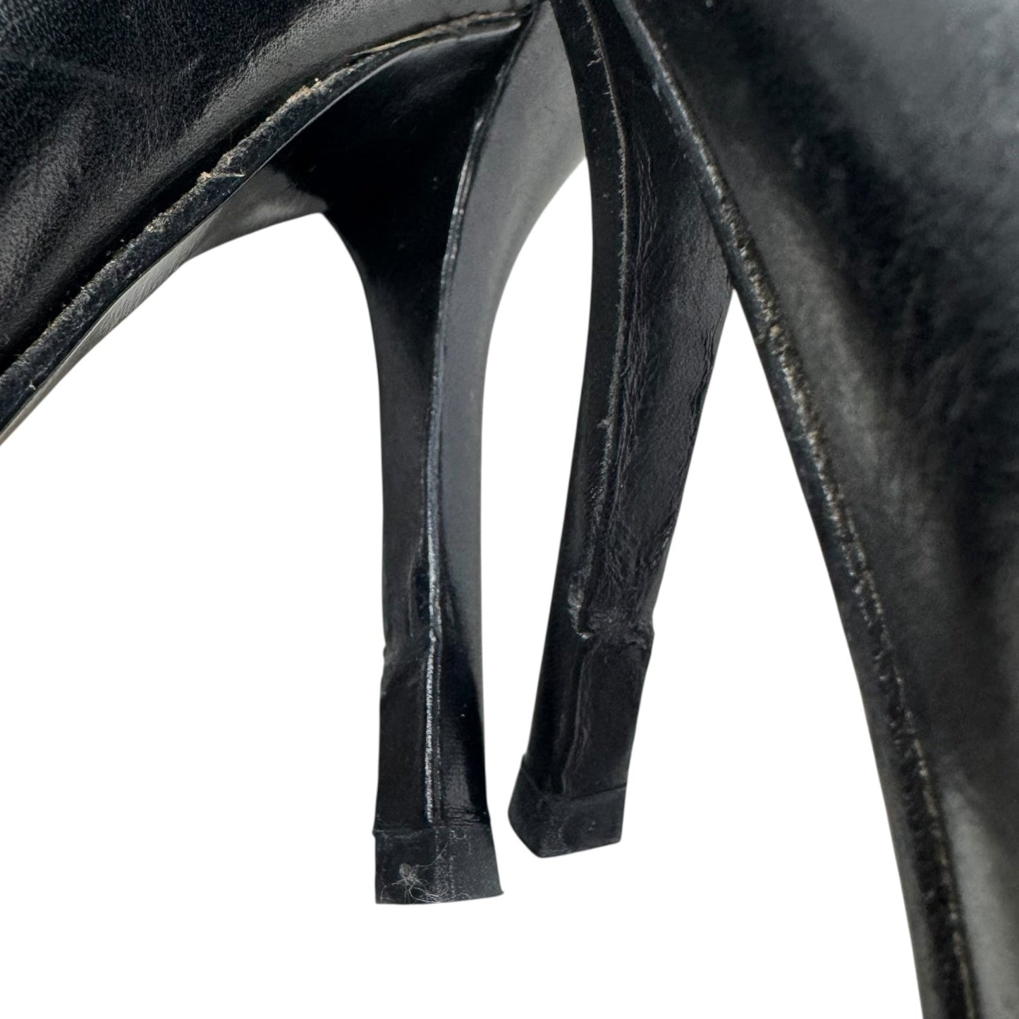 Spazz Peep Toe Heeled Booties Shoes Luxury Designer By Givenchy In Black, Size: 8.5