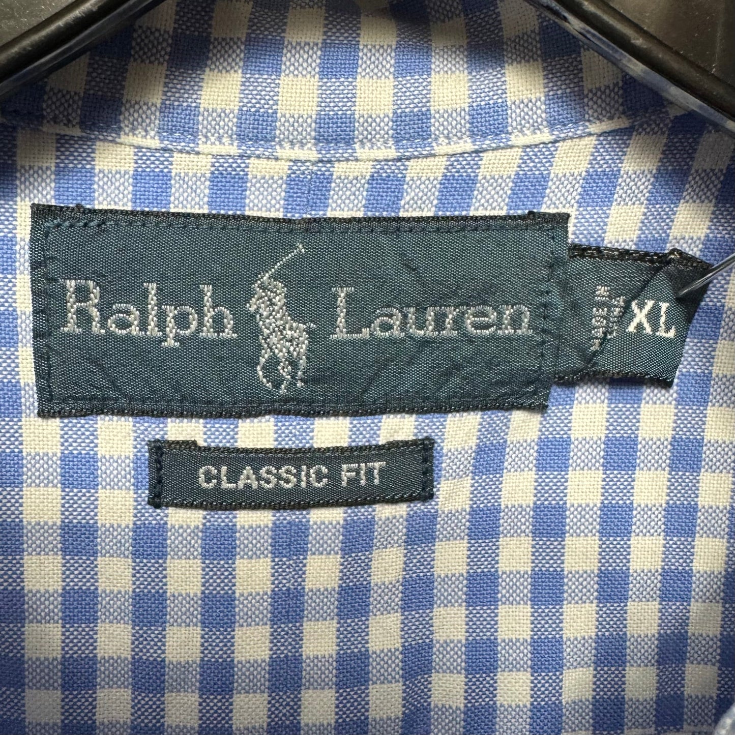 Classic Fit Top Long Sleeve By Ralph Lauren In Checkered Pattern, Size: Xl