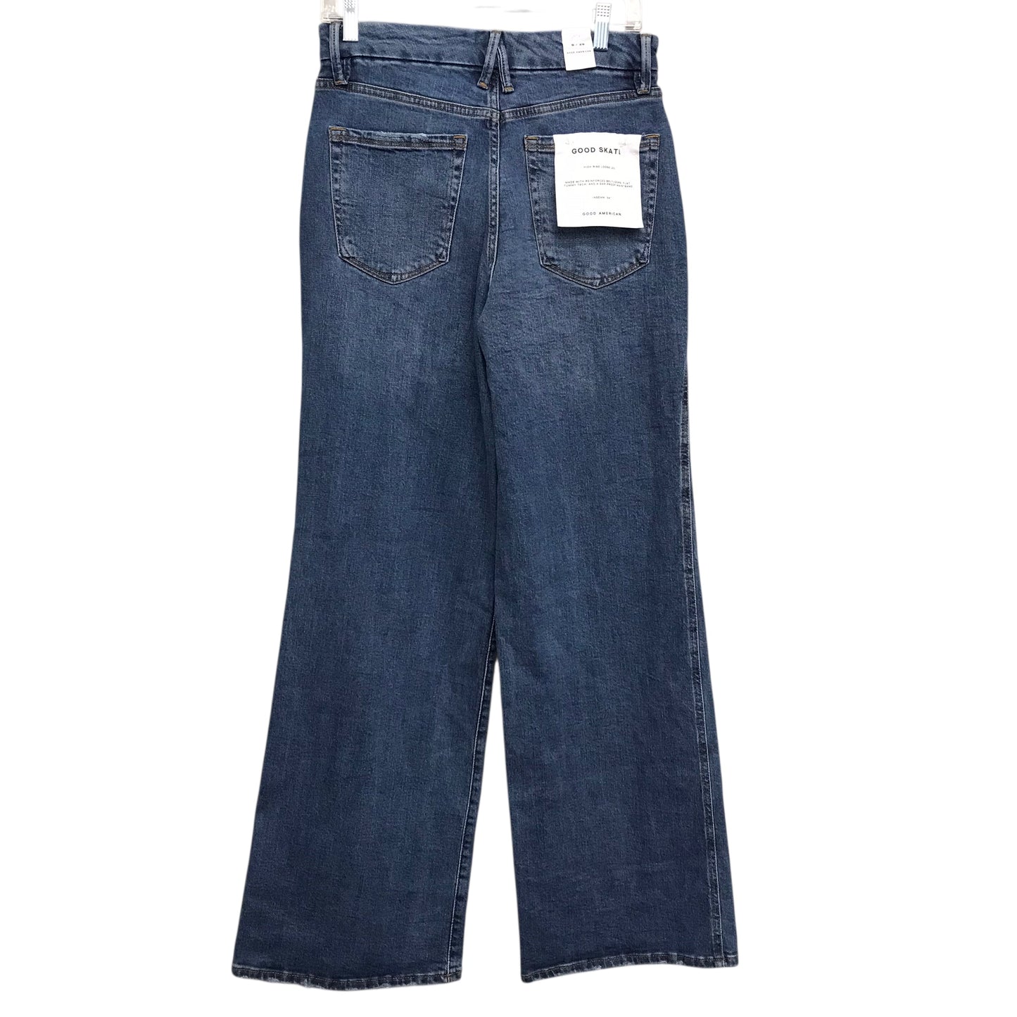 Jeans Wide Leg By Good American In Blue Denim, Size:8