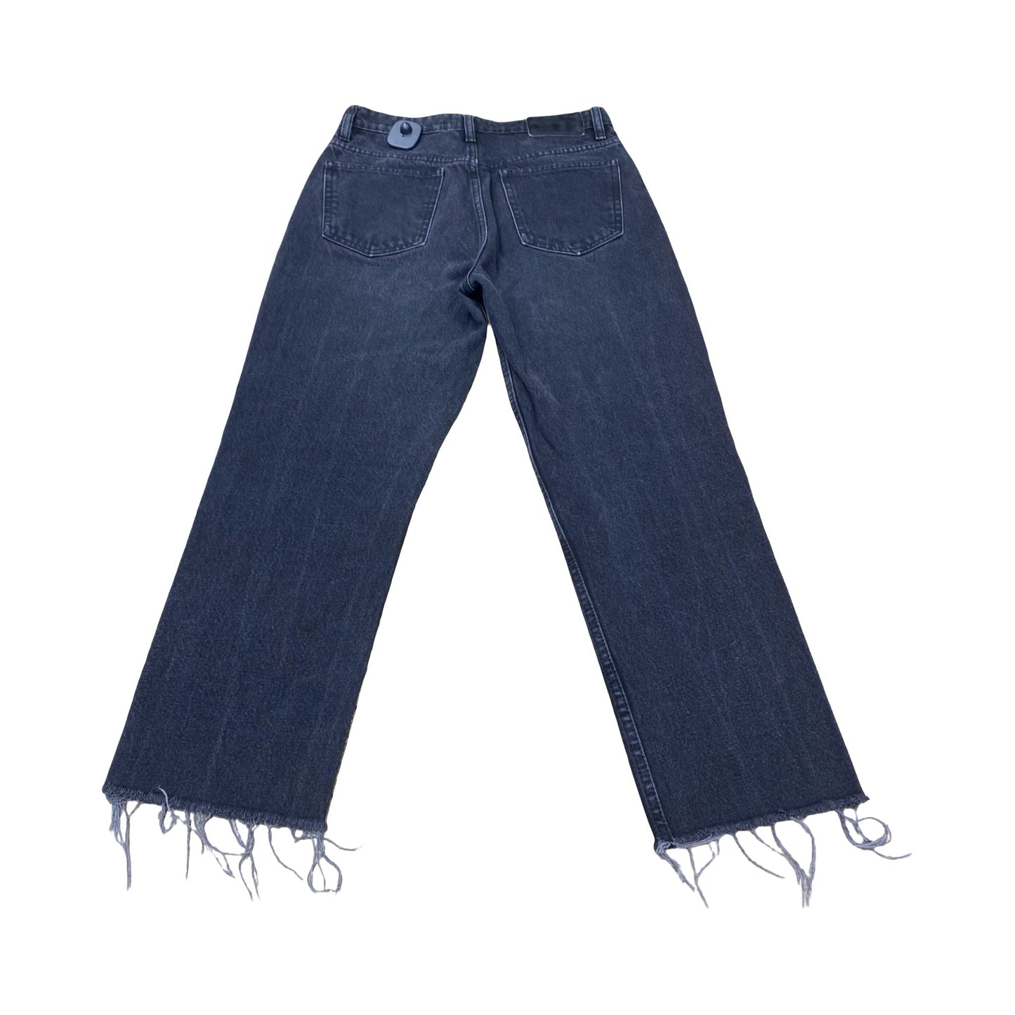 Jeans Straight By Zara In Black Denim, Size:6