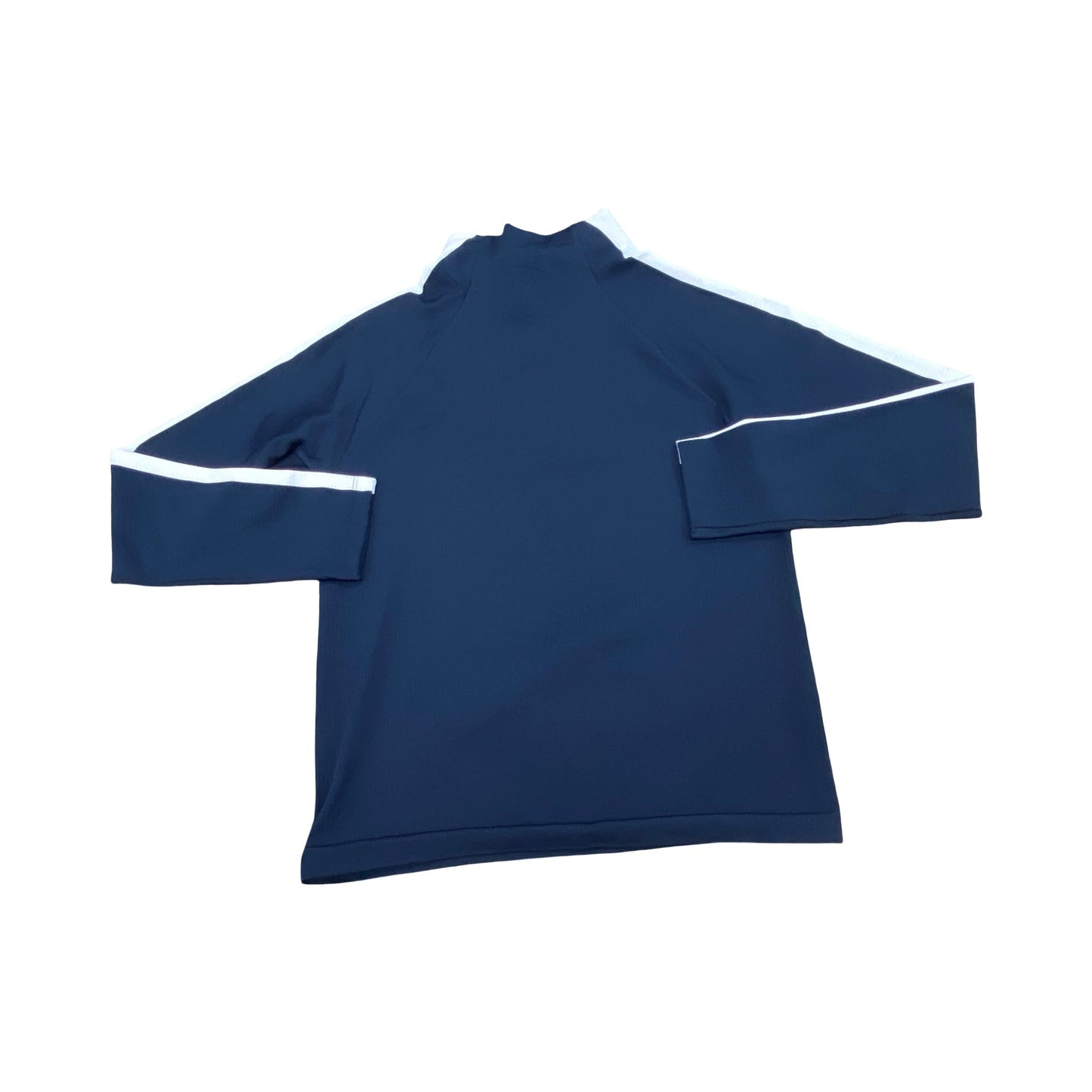 Athletic Top Ls Collar By Athleta In Blue & White, Size:L