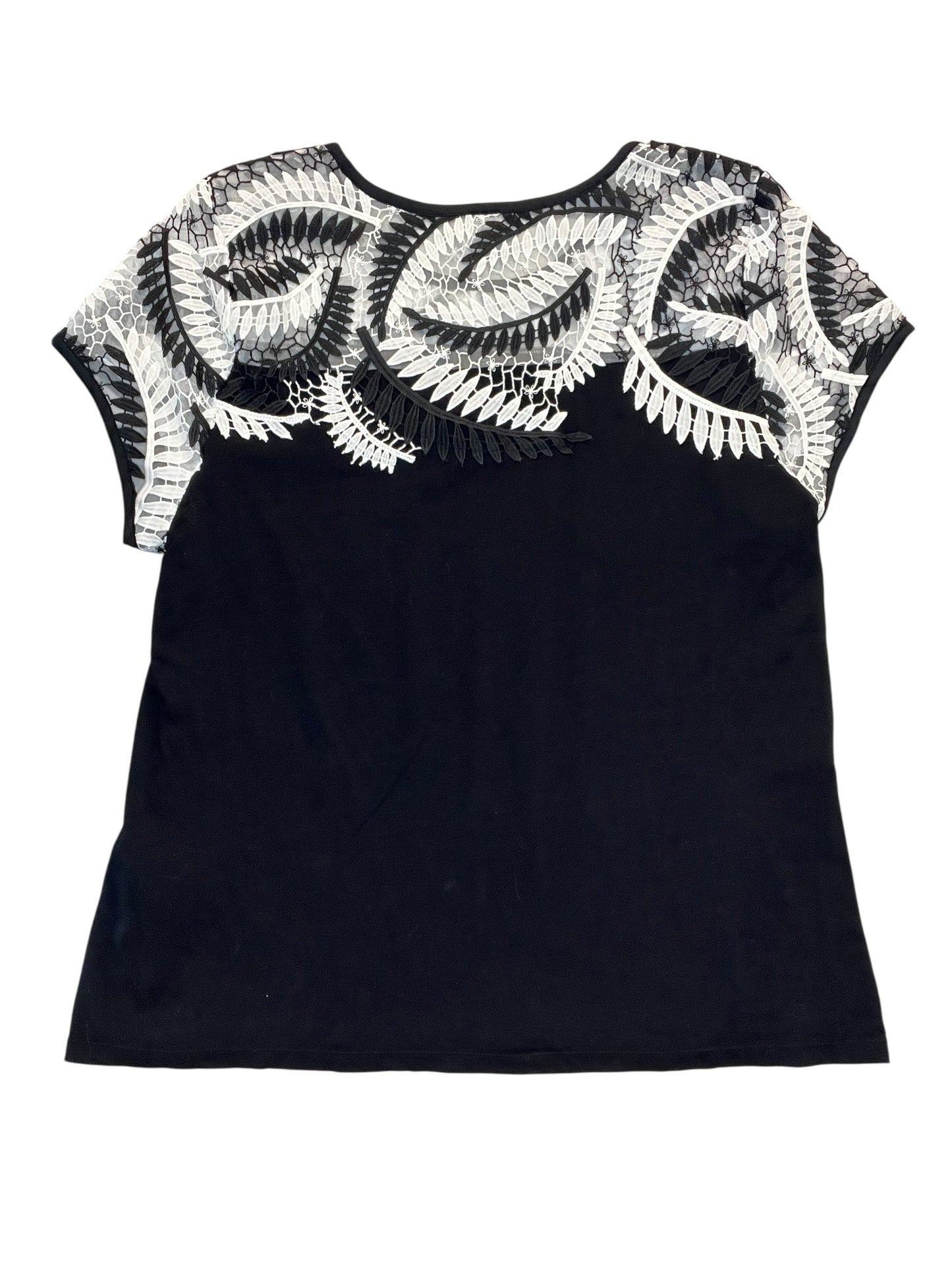Blouse Ss By White House Black Market In Black & White, Size:Xl