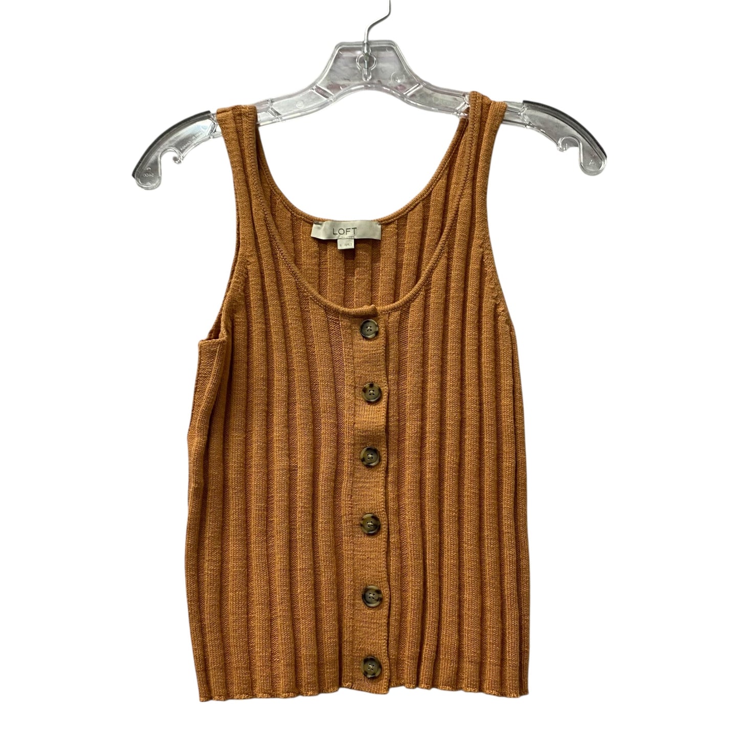 Top Sleeveless By Loft In Brown, Size:S