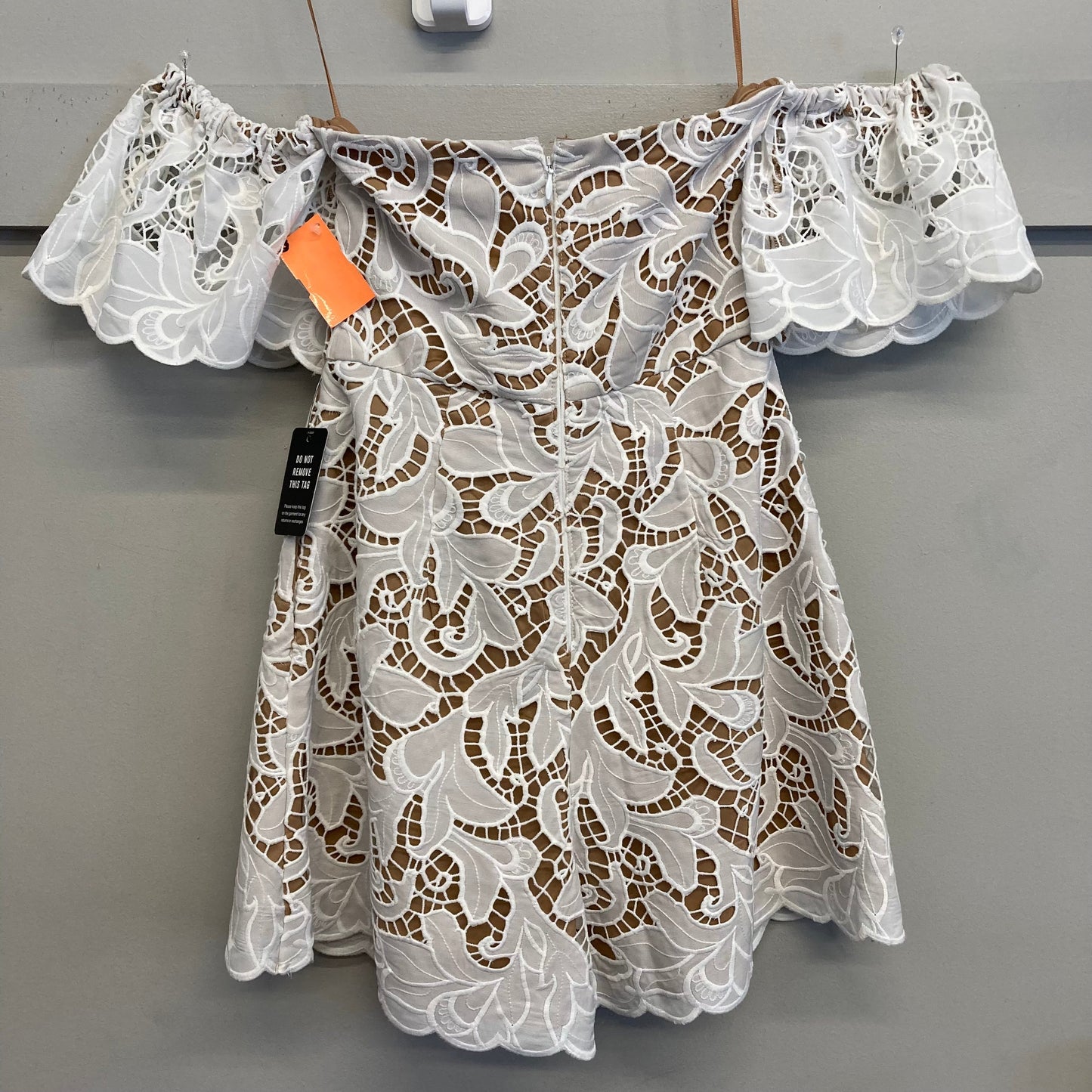 Romper By Express In Tan & White, Size:Xs