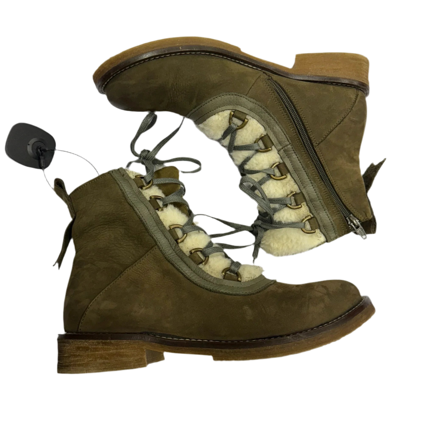 Boots Combat By Bueno In Green, Size: 10