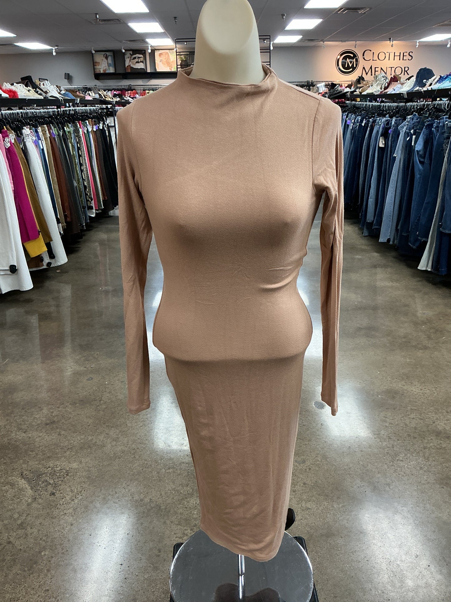 Dress Casual Maxi By Nakedwardrobe In Tan, Size:S
