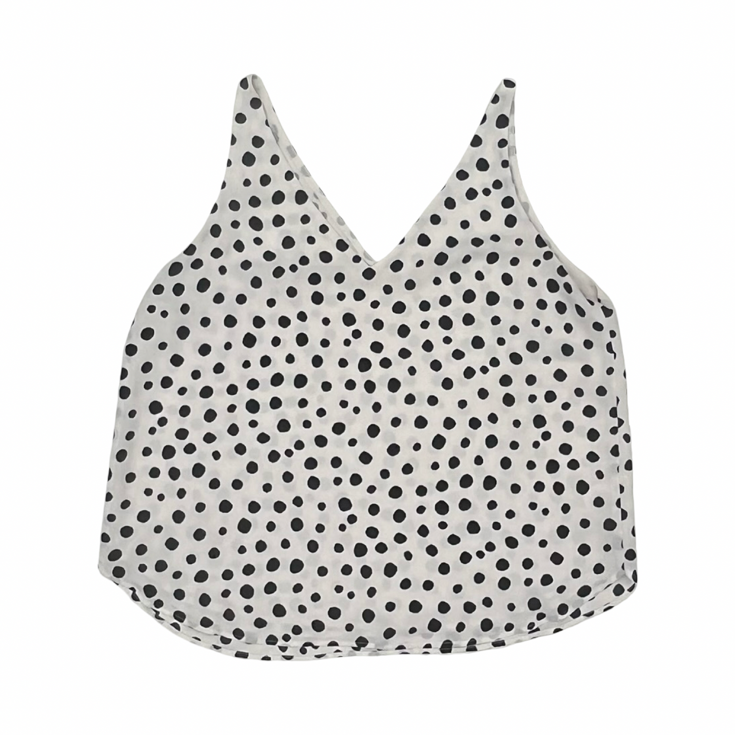 Blouse Sleeveless By Loft In Polkadot Pattern, Size:L