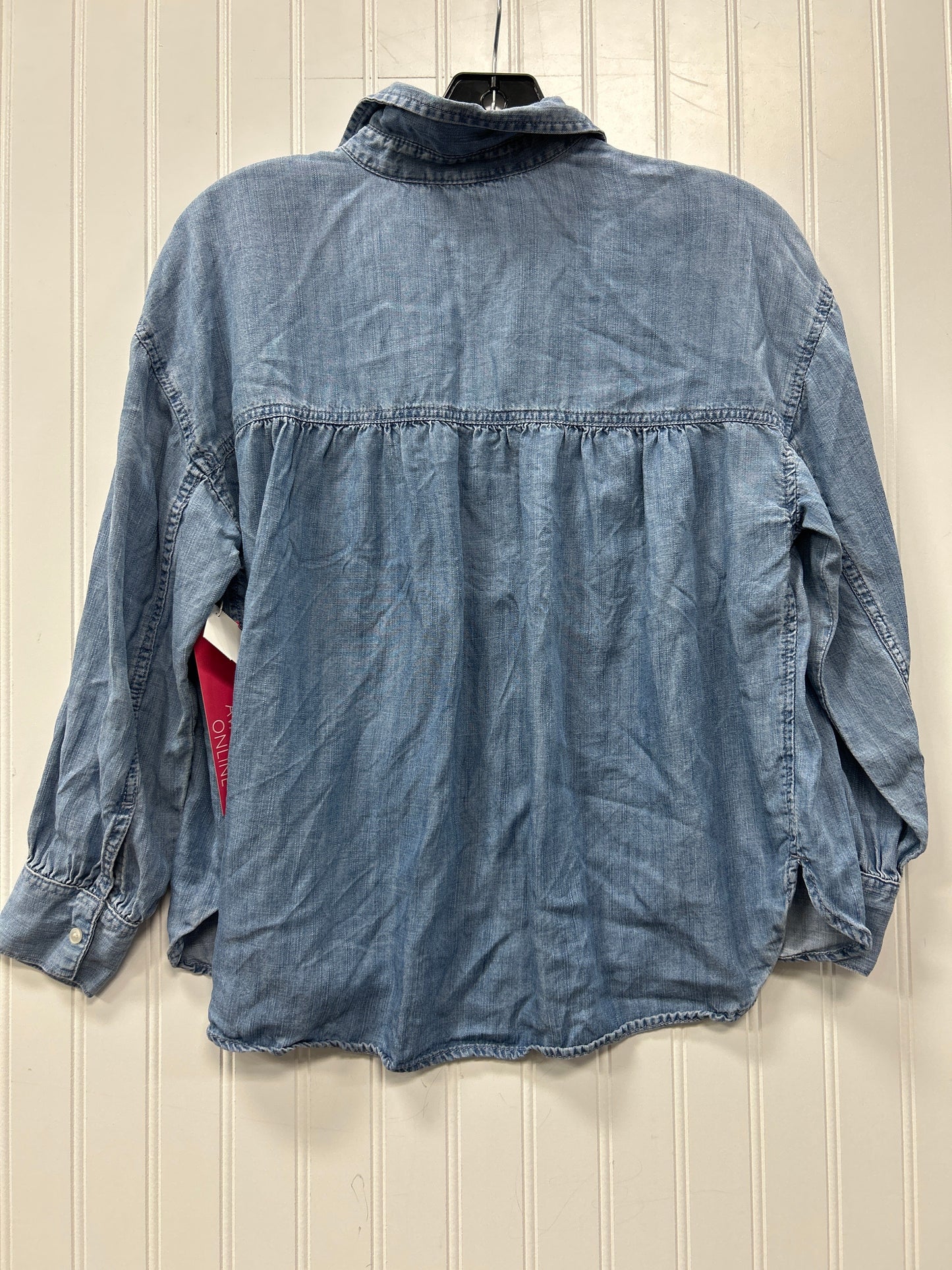 Blouse Ls By Banana Republic In Blue, Size:Xsp