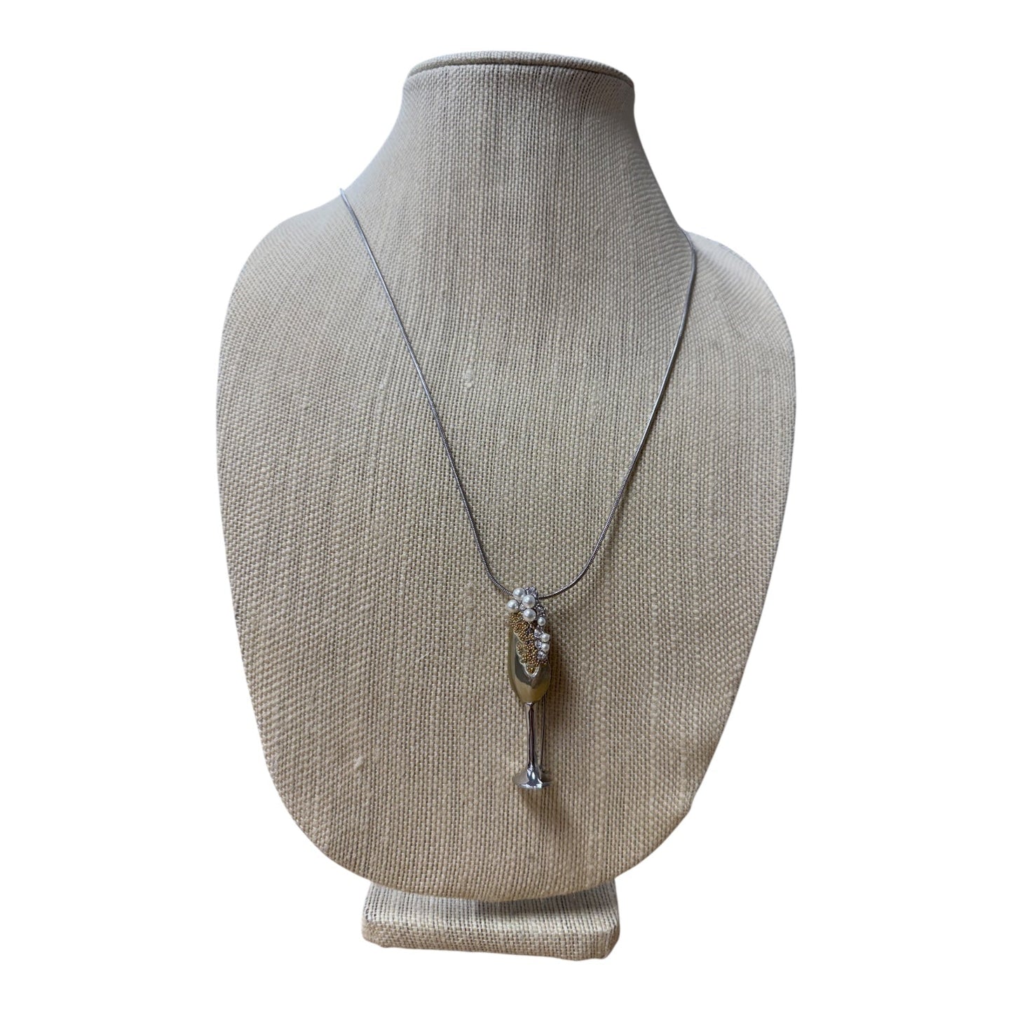 Necklace Pendant By Chicos In Silver