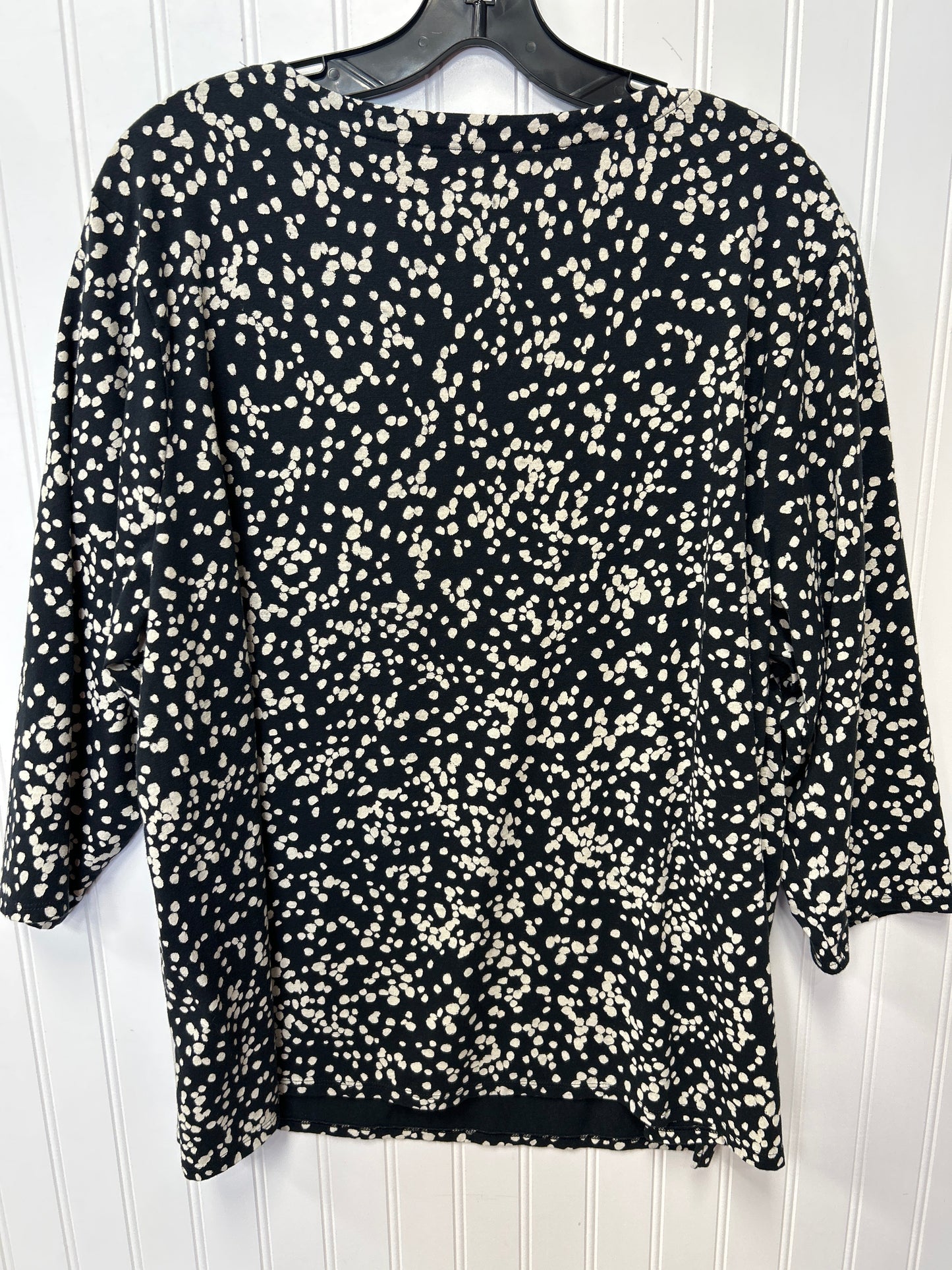Top Ls By J. Jill In Black & Cream, Size:2X