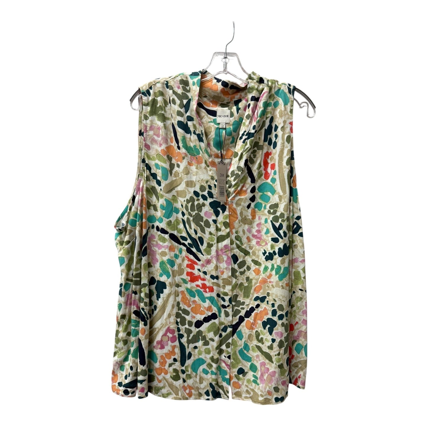 Top Ss By Nic + Zoe In Green, Size:3X