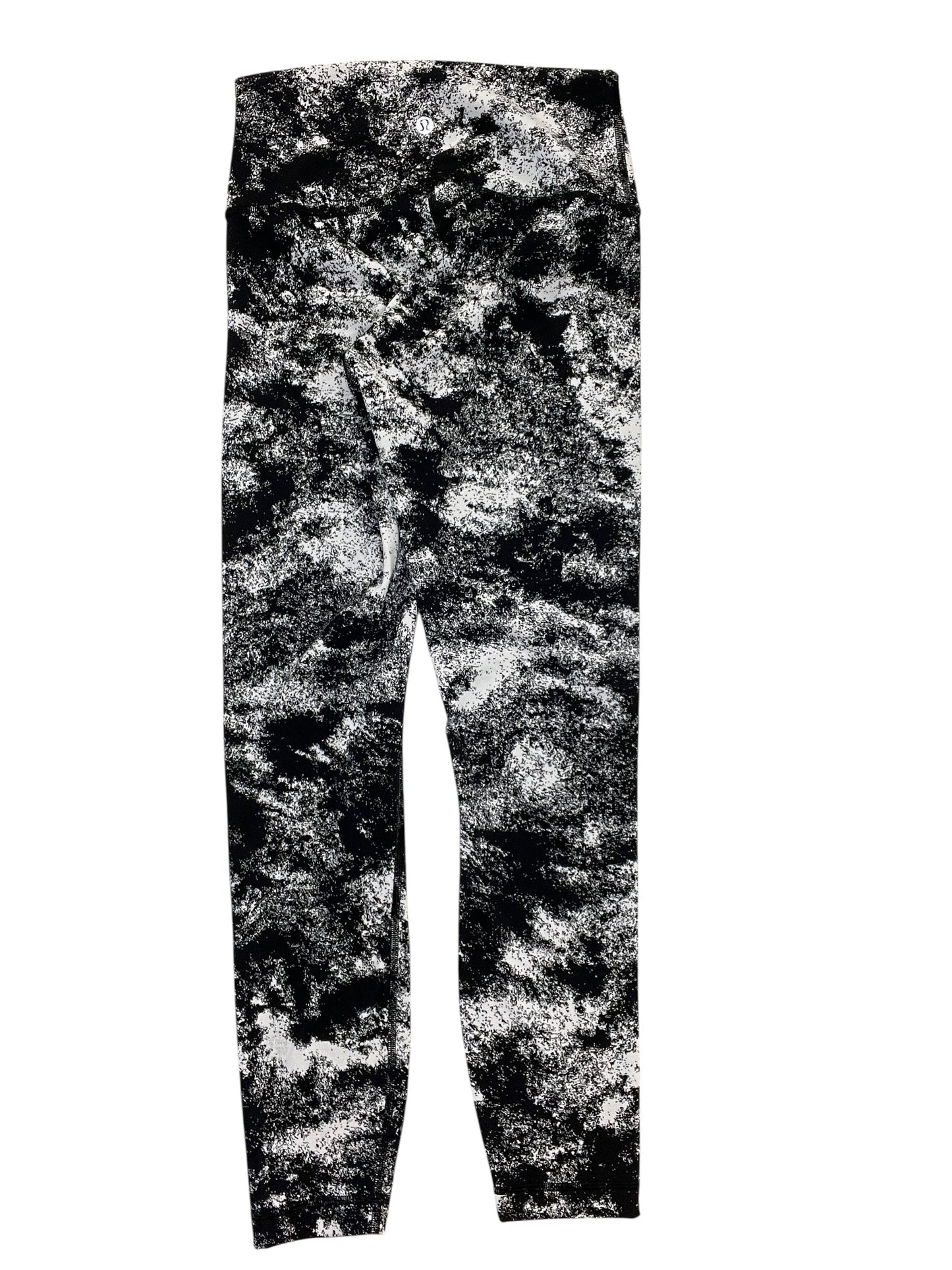 Athletic Leggings By Lululemon In Black & White, Size:S