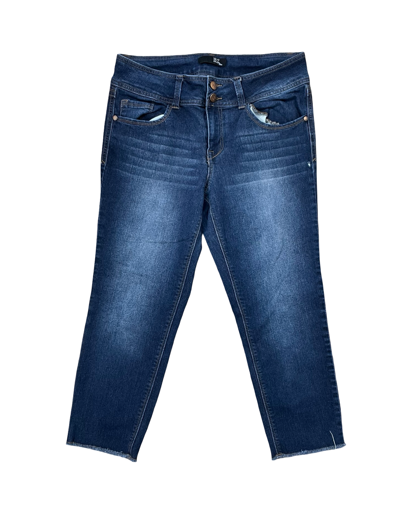Jeans Cropped By 1822 Denim In Blue Denim, Size:12
