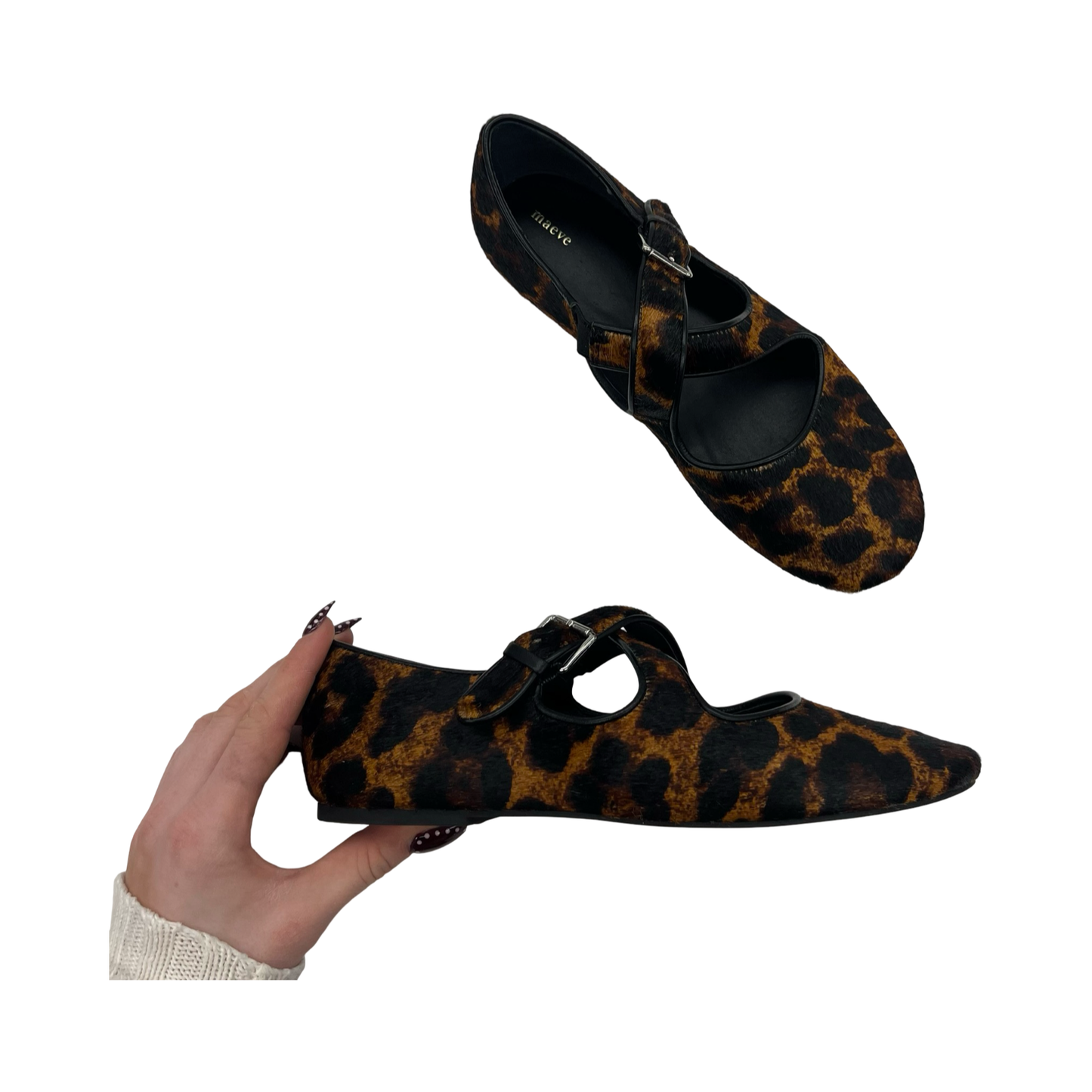 Shoes Flats By Maeve In Leopard Print, Size:7