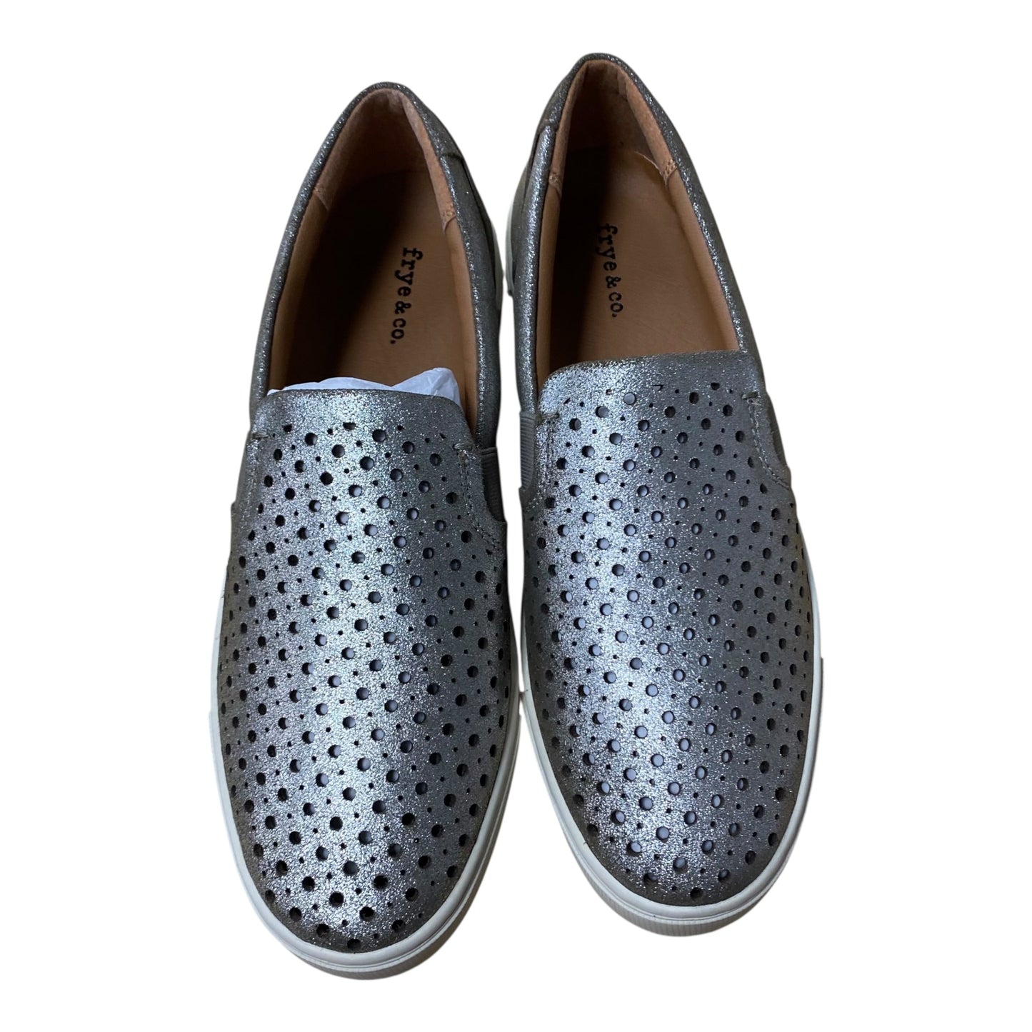 Shoes Flats By Frye And Co In Silver, Size:8.5