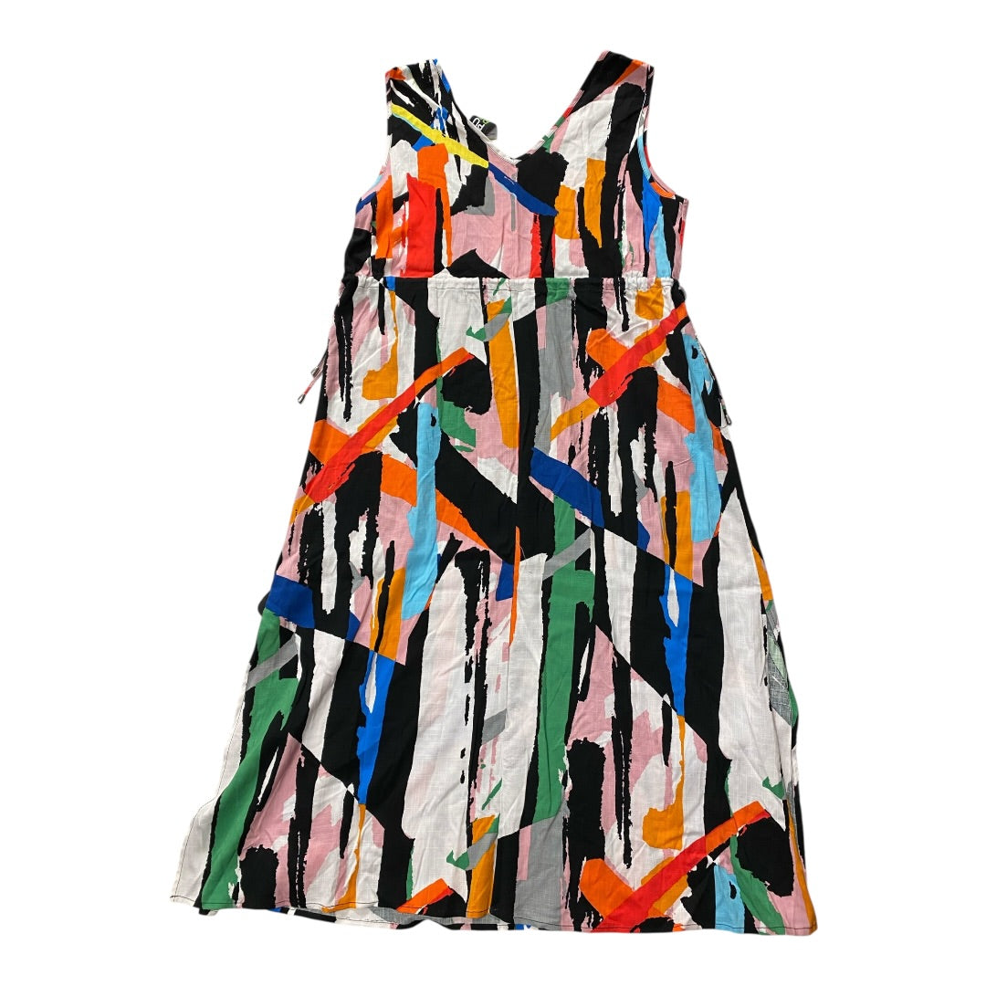 Dress Casual Midi By Cmc In Multi, Size:L