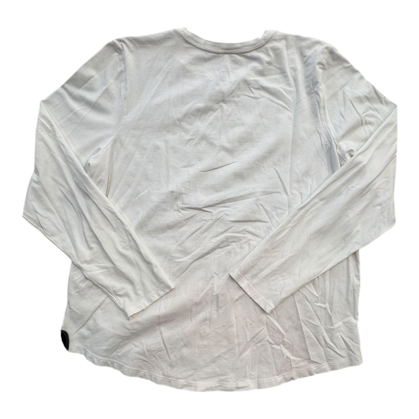 Athletic Top Ls Crewneck By Lululemon In White, Size:14