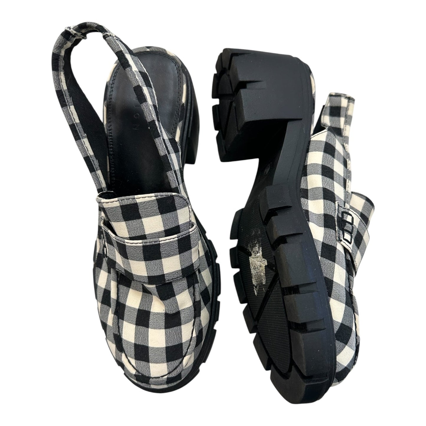 Shoes Heels Block By Asos In Black & White, Size:6