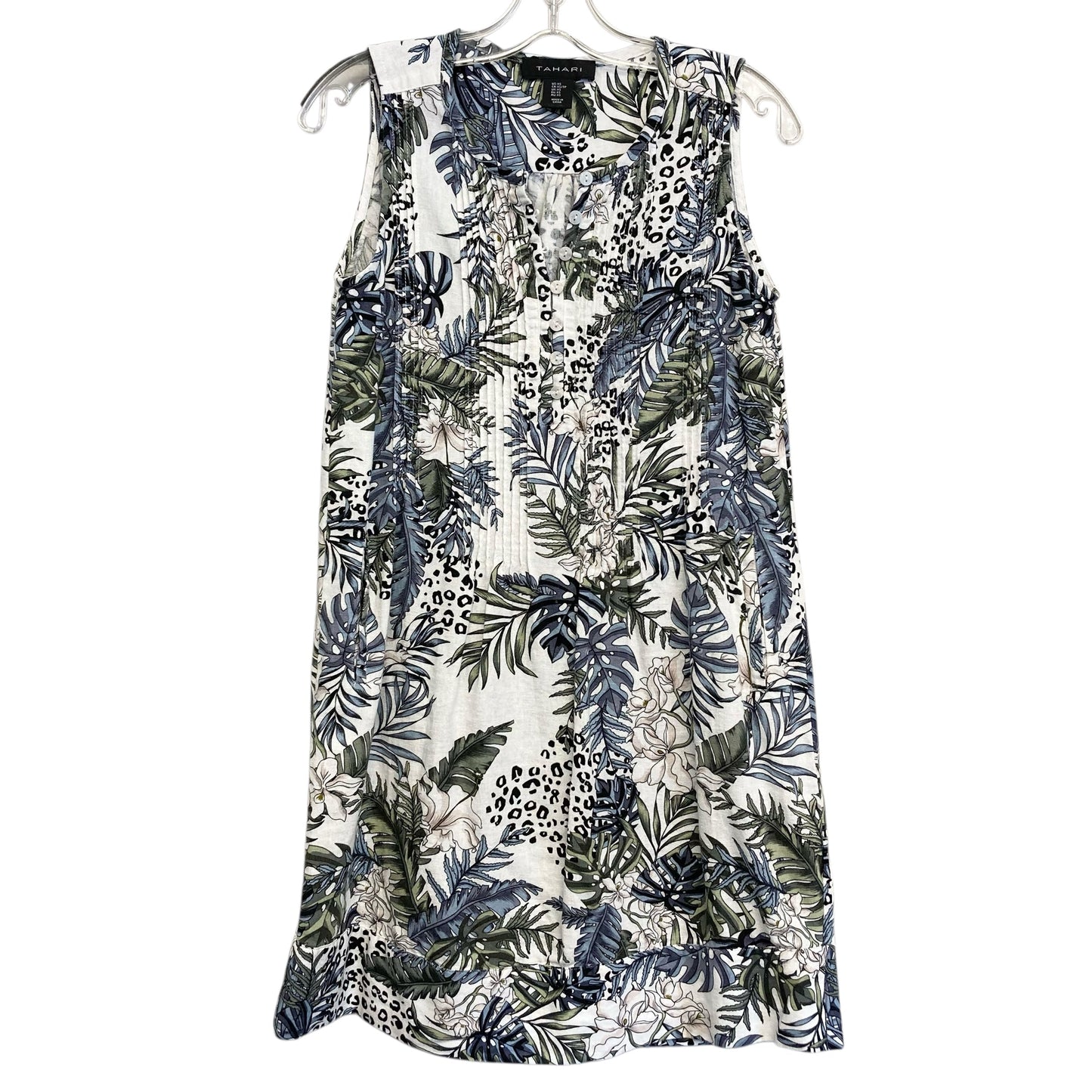 Dress Casual Short By Tahari In Tropical Print, Size:Xs