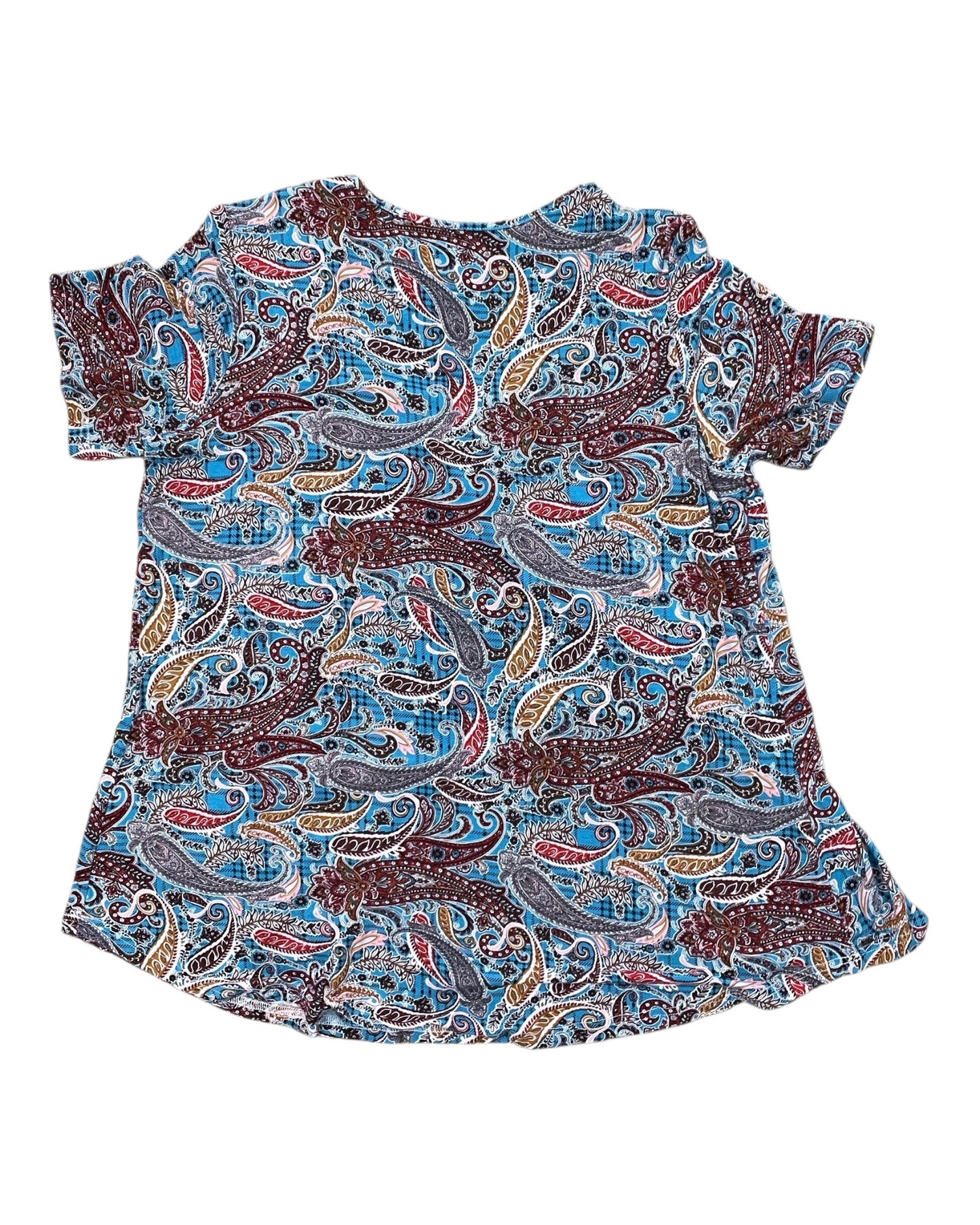 Top Ss By Clothes Mentor In Blue & Red, Size:3X