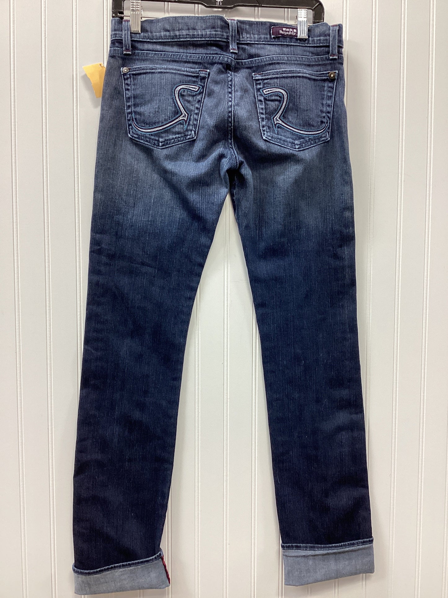 Jeans Flared By Seven 7 In Blue Denim, Size:4