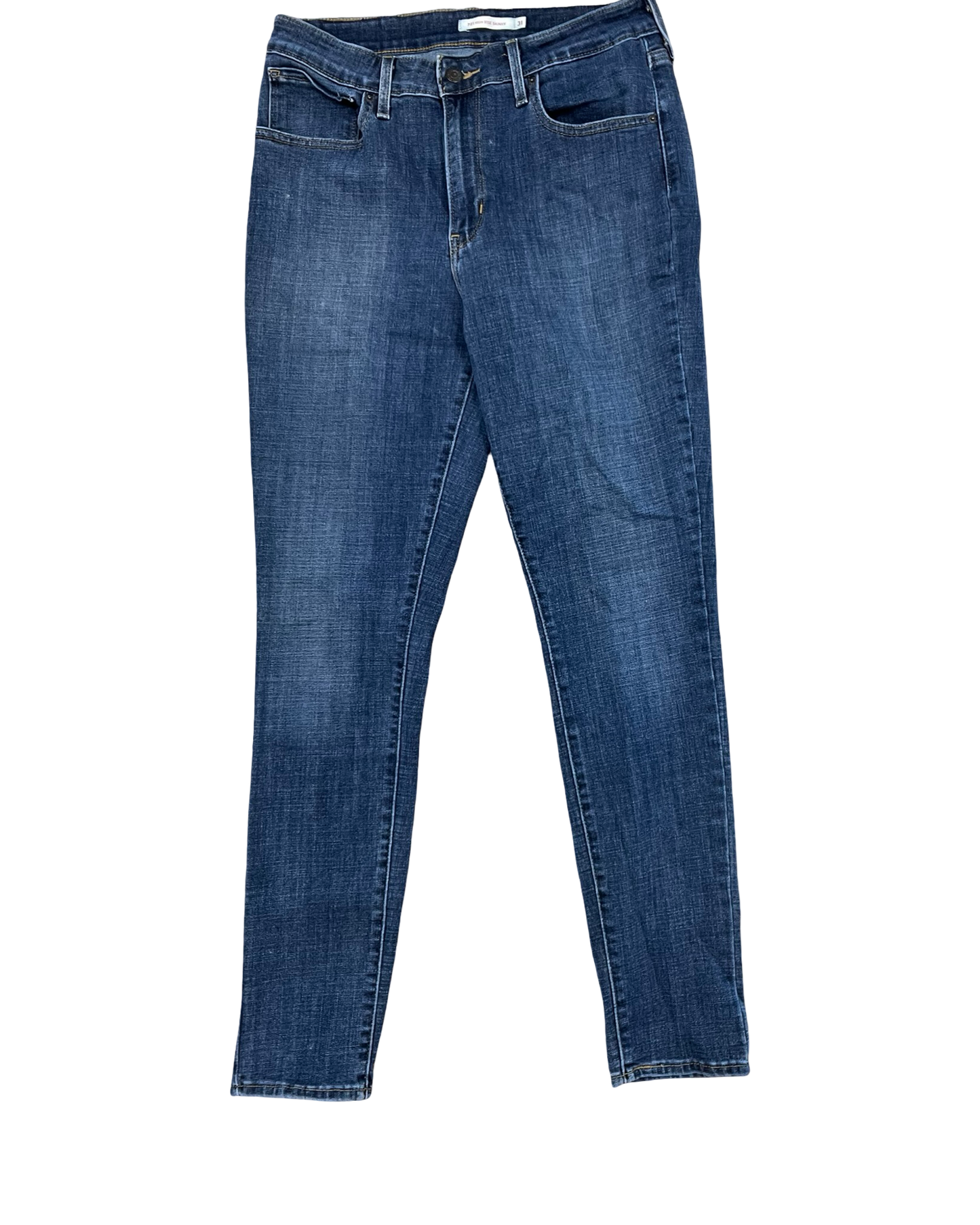 Jeans Skinny By Levis In Blue Denim, Size:12
