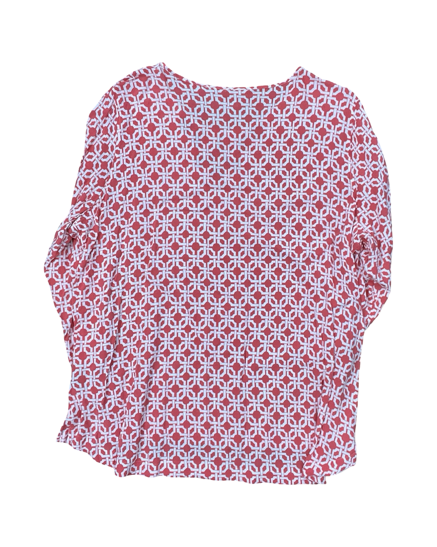 Top Ls By Clothes Mentor In Red & White, Size:1X