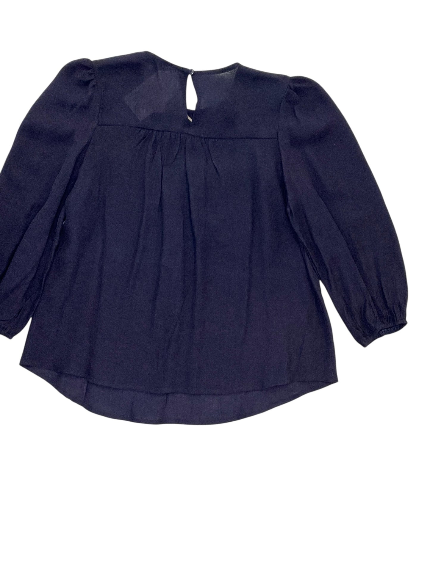 Blouse Ls By Mine In Navy, Size:S