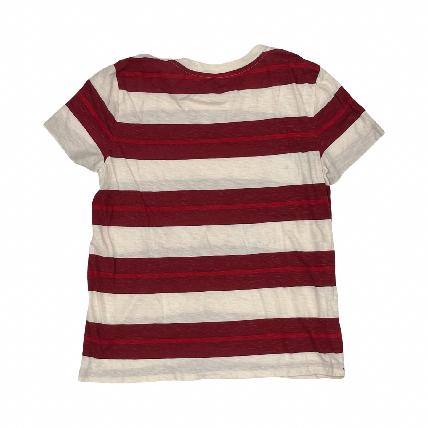 Top Ss By Loft In Cream & Red, Size:L