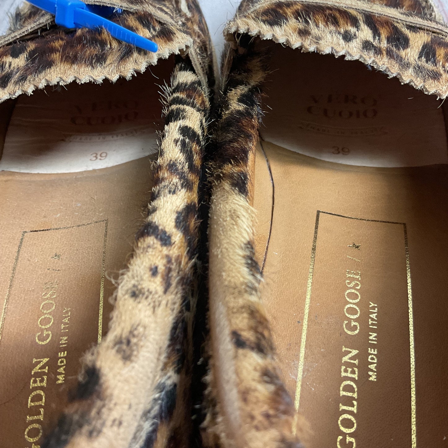 Shoes Luxury Designer By Golden Goose In Animal Print, Size: 39