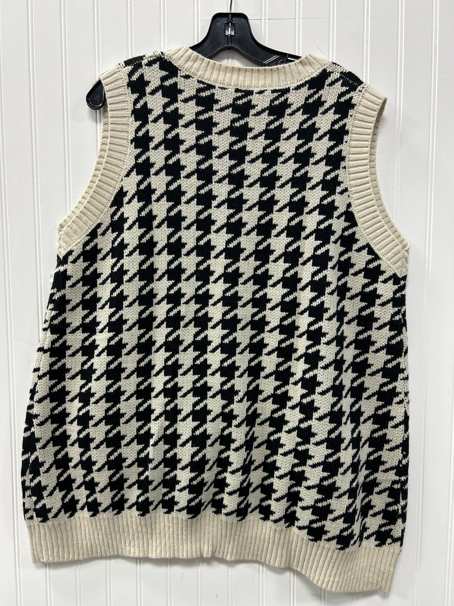 Dress Sweater By Clothes Mentor In Black & Cream, Size:Xl